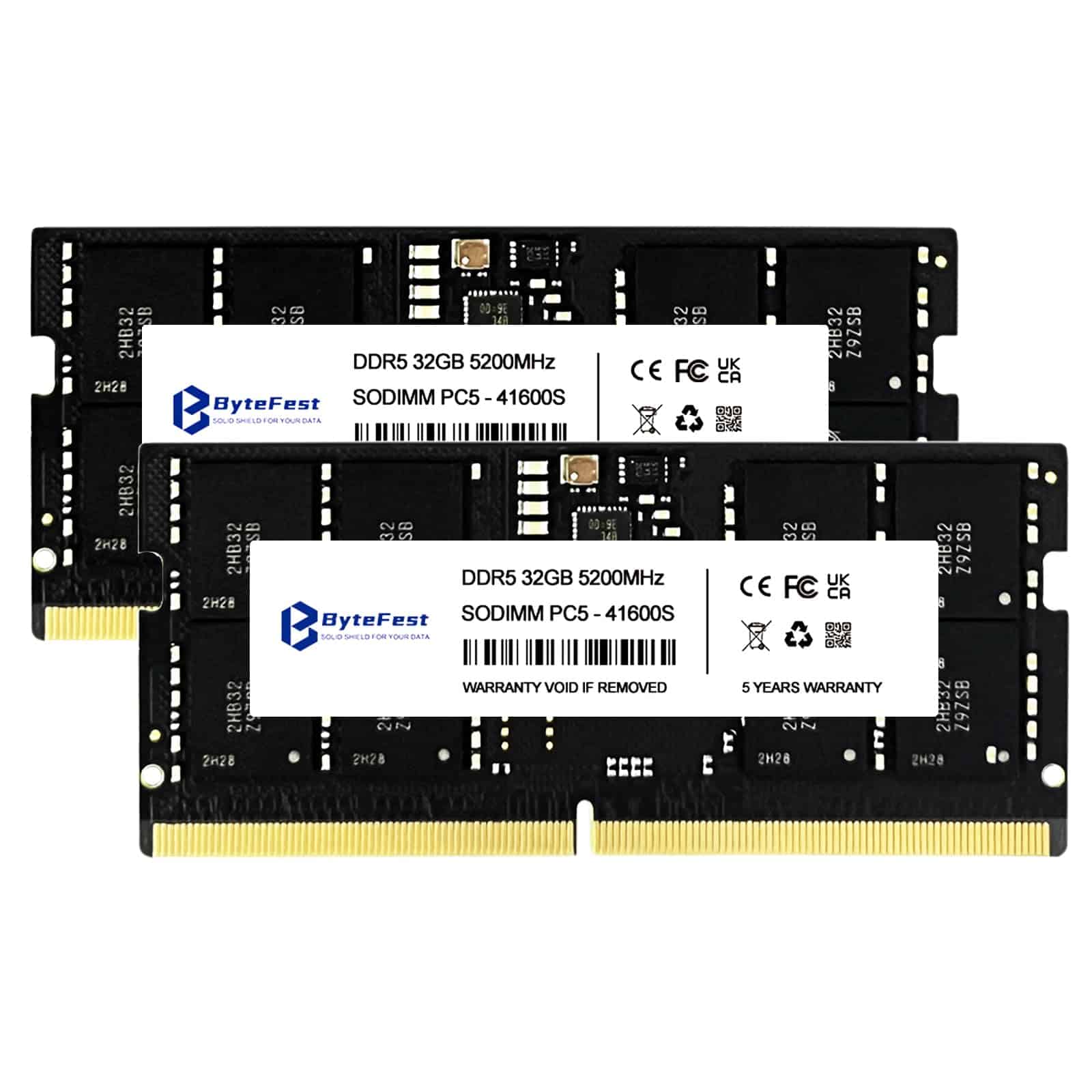 ByteFest DDR5 RAM 64GB(2x32GB) 5200MHz PC5-41600 CL42 1.1V