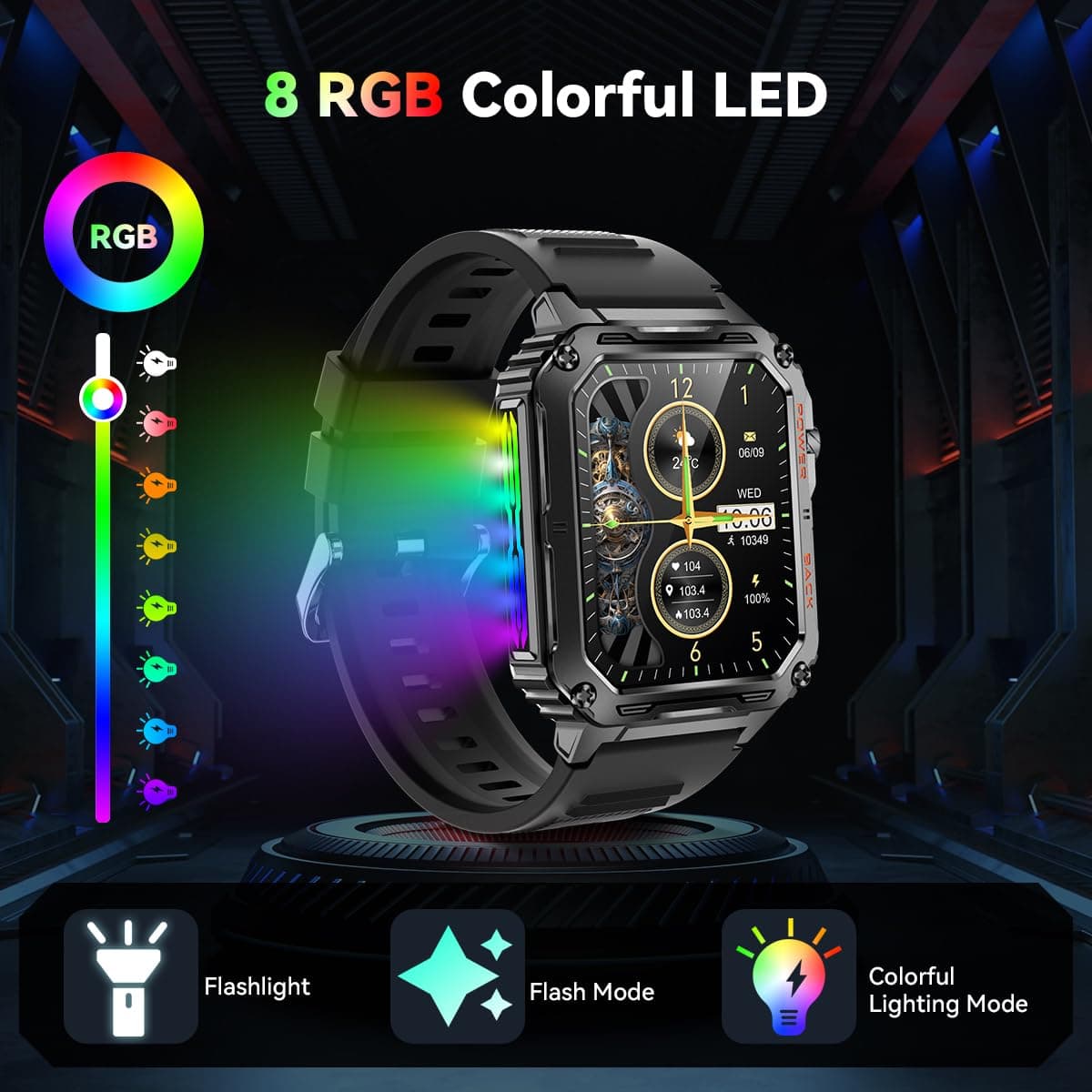 ROGBID Reloj Inteligente Militar para Hombres - Image 3