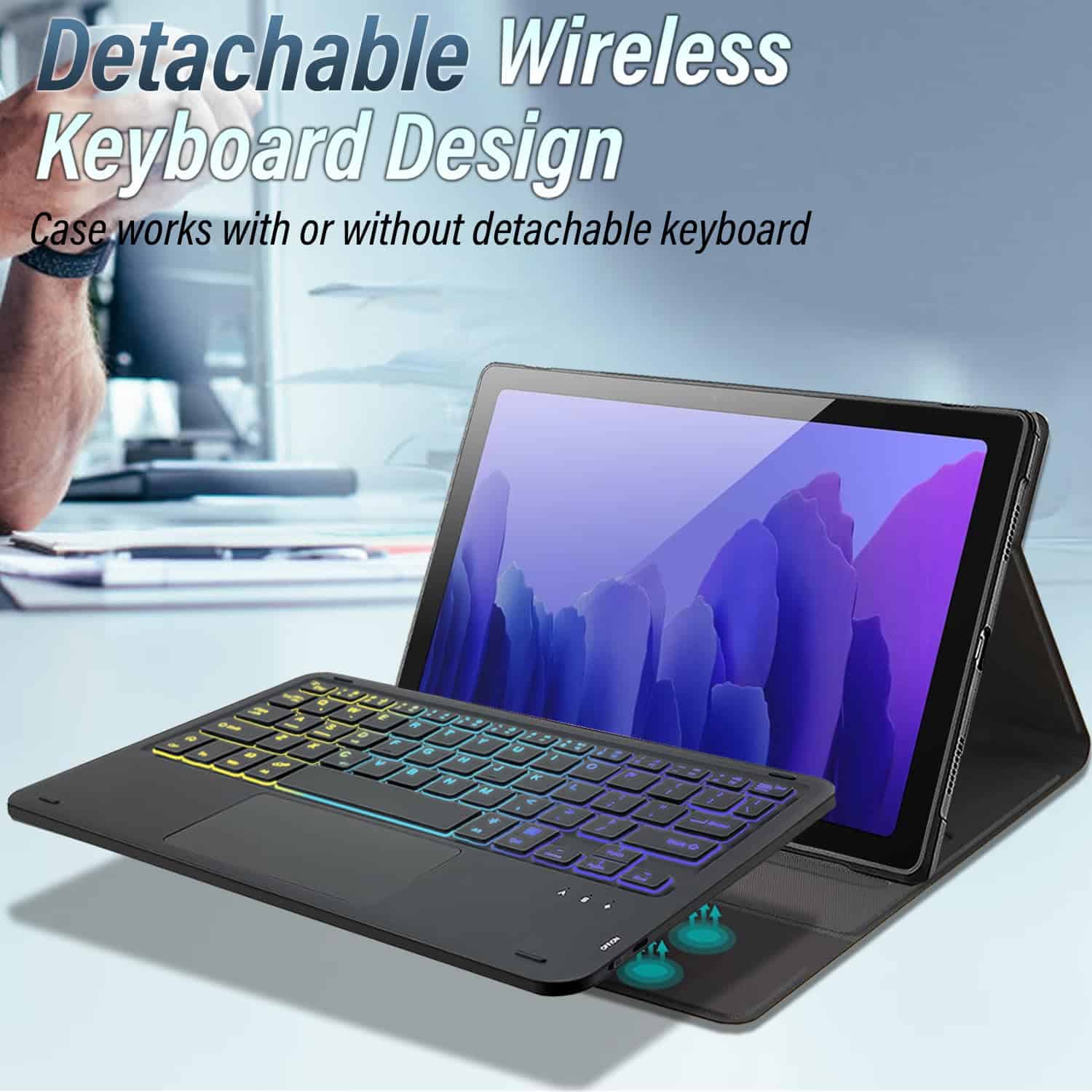 Caja de teclado retroiluminado con panel táctil DKAHOEE - Image 4