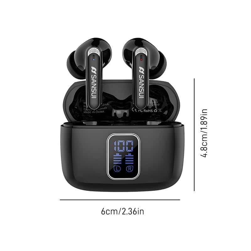 SANSUI W9 TWS Earbuds, Audífonos Inalámbricos 5.4, - Image 3