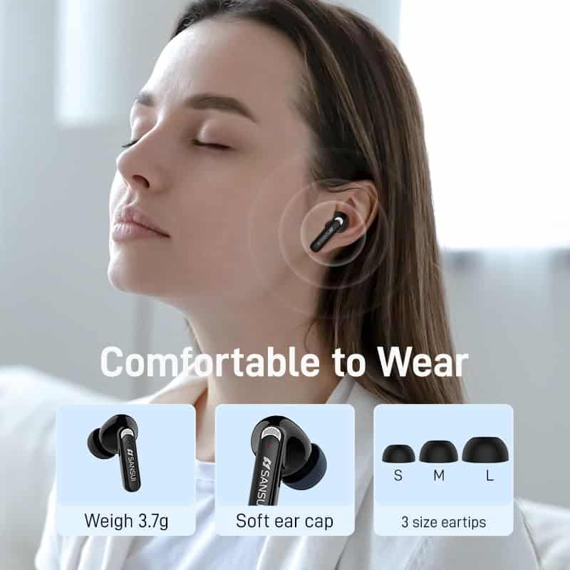 SANSUI W9 TWS Earbuds, Audífonos Inalámbricos 5.4, - Image 7