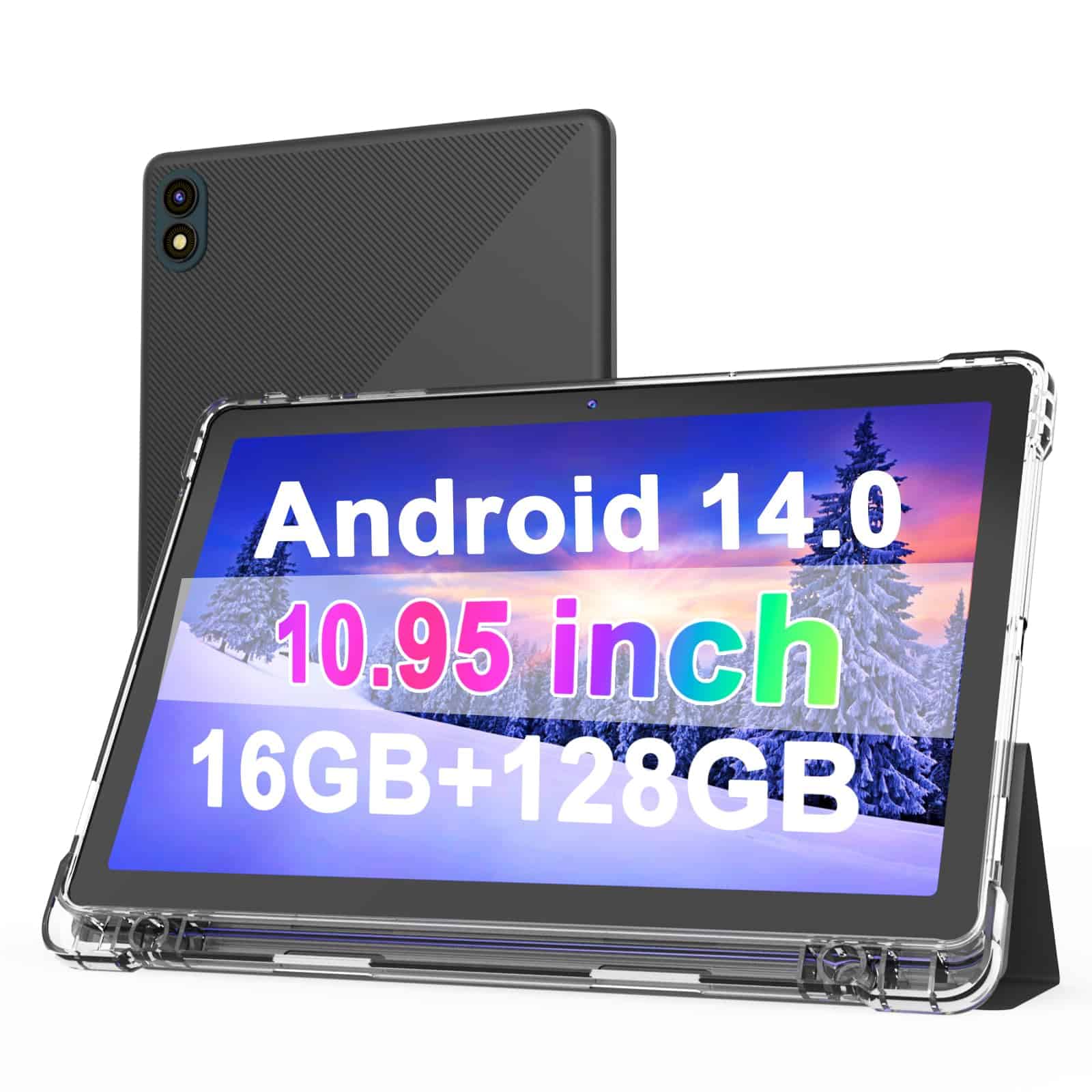 Tableta de 11 pulgadas con estuche, Android 14 Tablet, 16GB