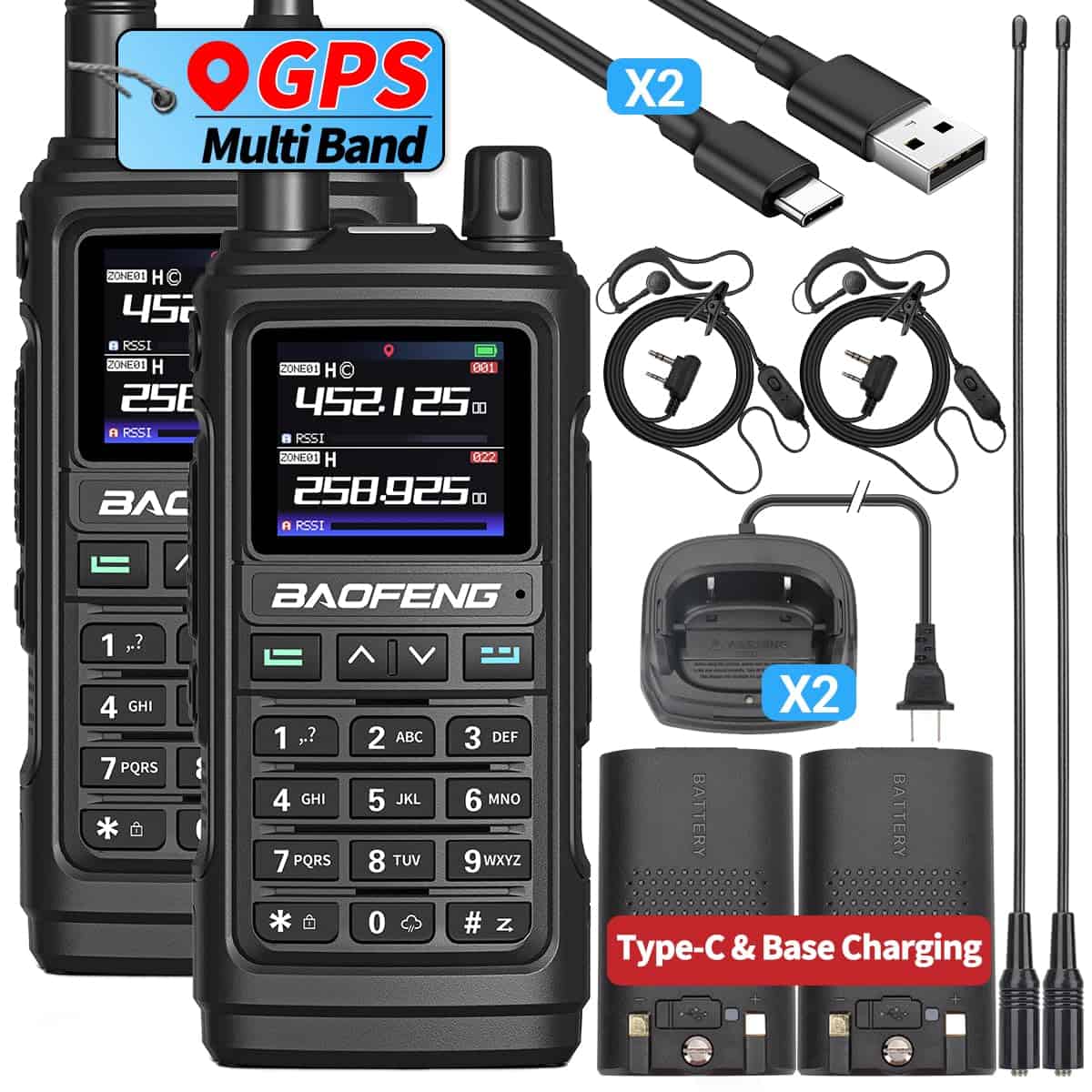 Radio de ham BAOFENG UV-17 PRO GPS de Larga Alcance Walkie