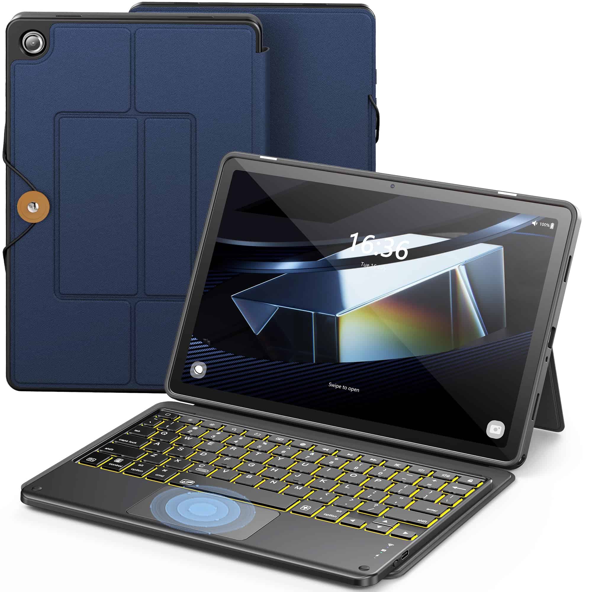 Estuche de teclado INFILAND para Samsung -Azul Marino