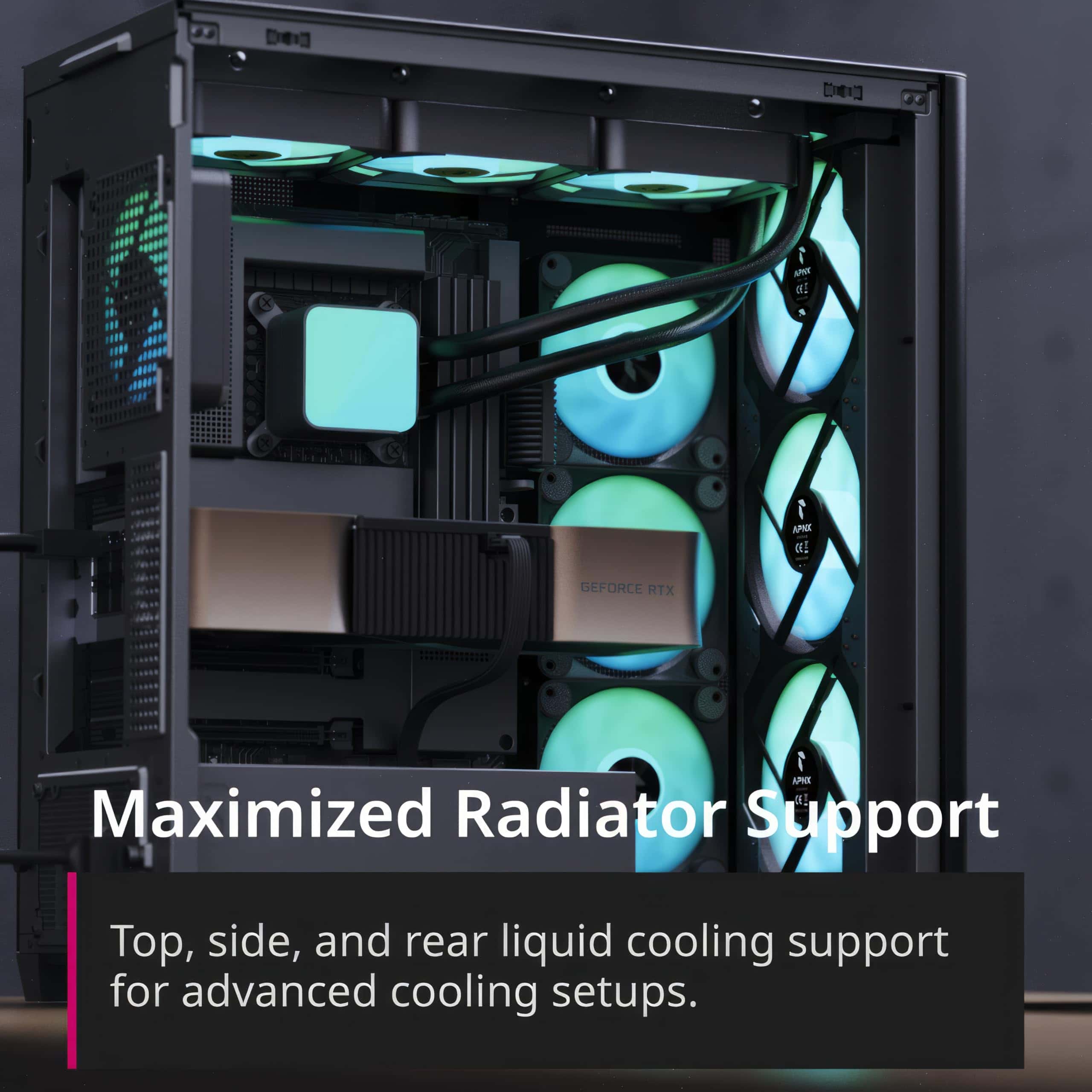 Torre de PC de alto flujo de aire APNX C1-R ATX de tamaño - Image 6