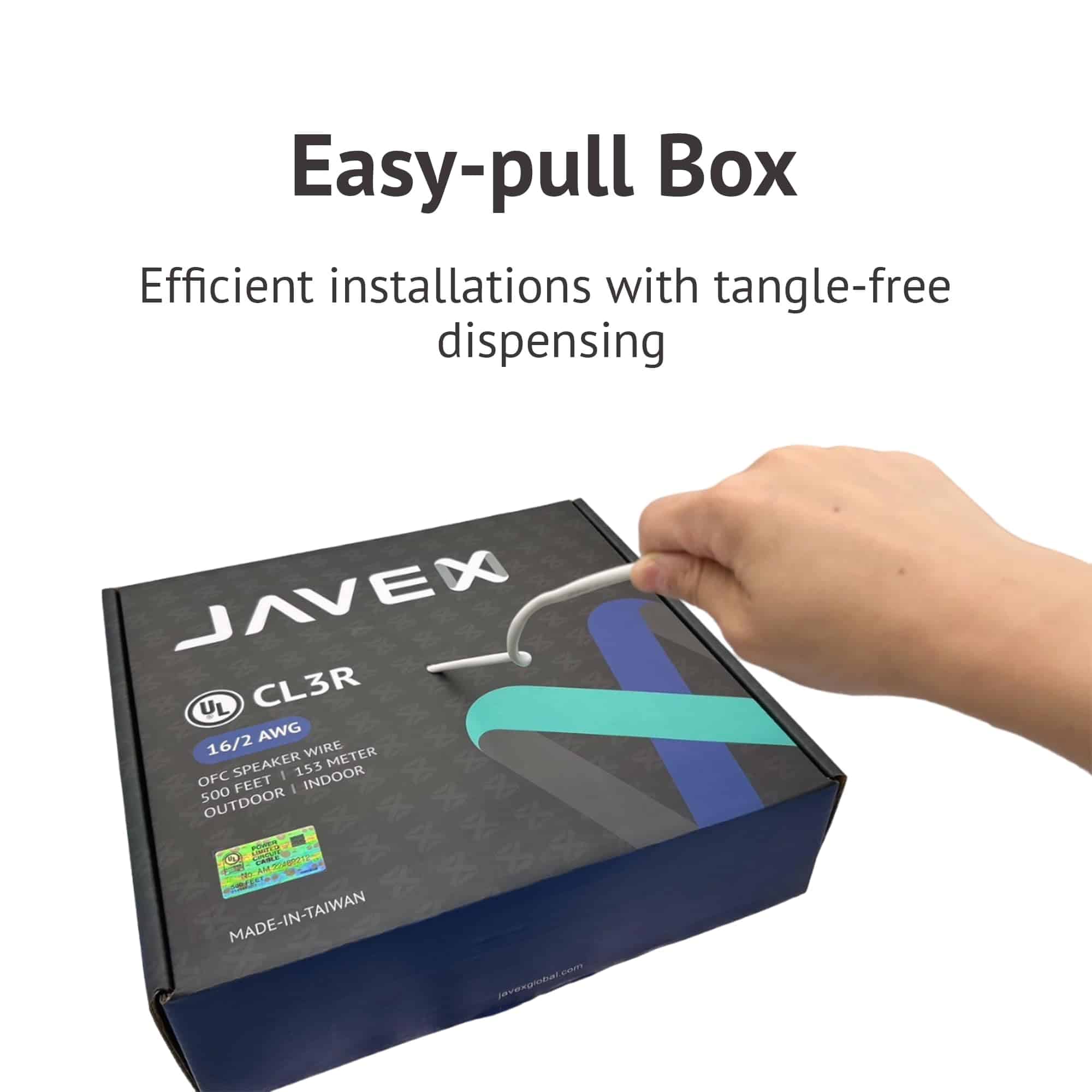 Cable de altavoz JAVEX 16/2 (500 FT), [UL Listed CL2R/CL3R - Image 6