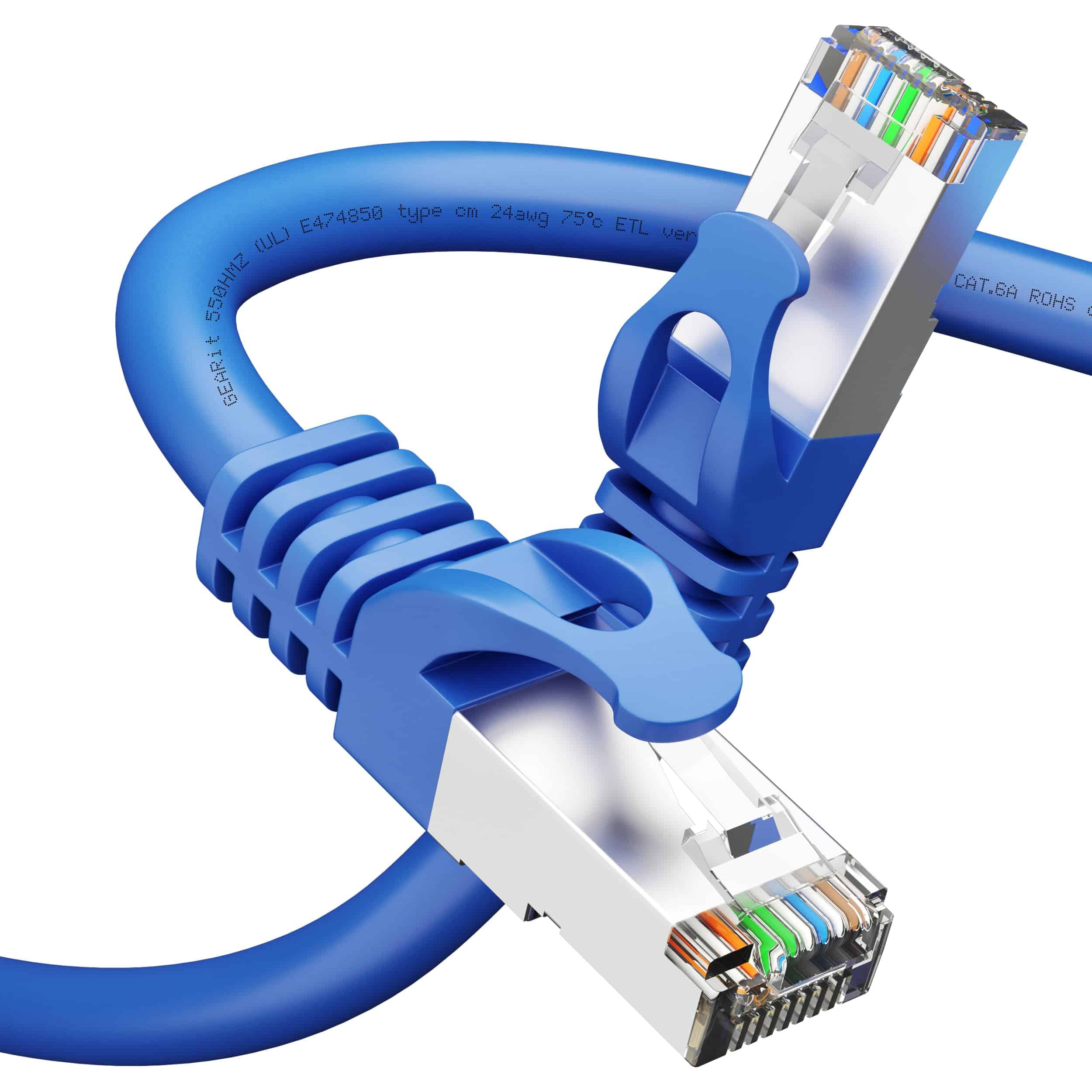 Cable Ethernet GEARit Cat6A (100 pies, Azul) 10Gbps