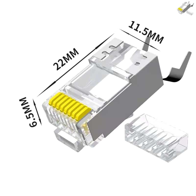 Conector RJ45, paquete de 100 CAT.5E, Cat.6, CAT.7 blindado - Image 3