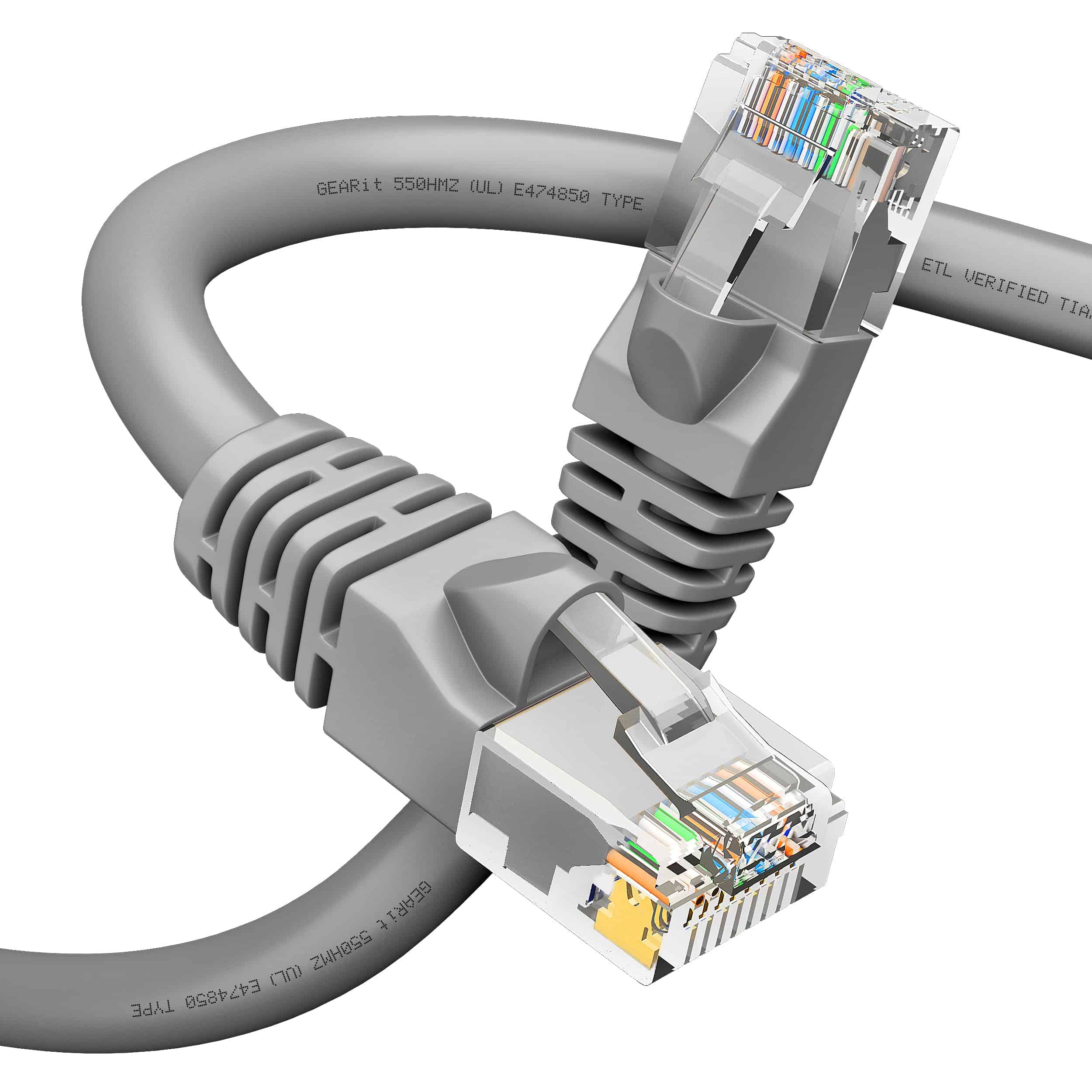 Cable de Ethernet GEARit Cat 6 (1-Pack 100 -Gris