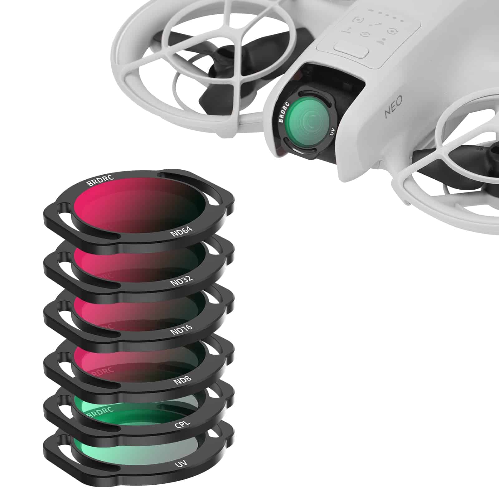 Accesorios de Filtro BRDRC Neo, Paquete de 6 Filtros UV CPL