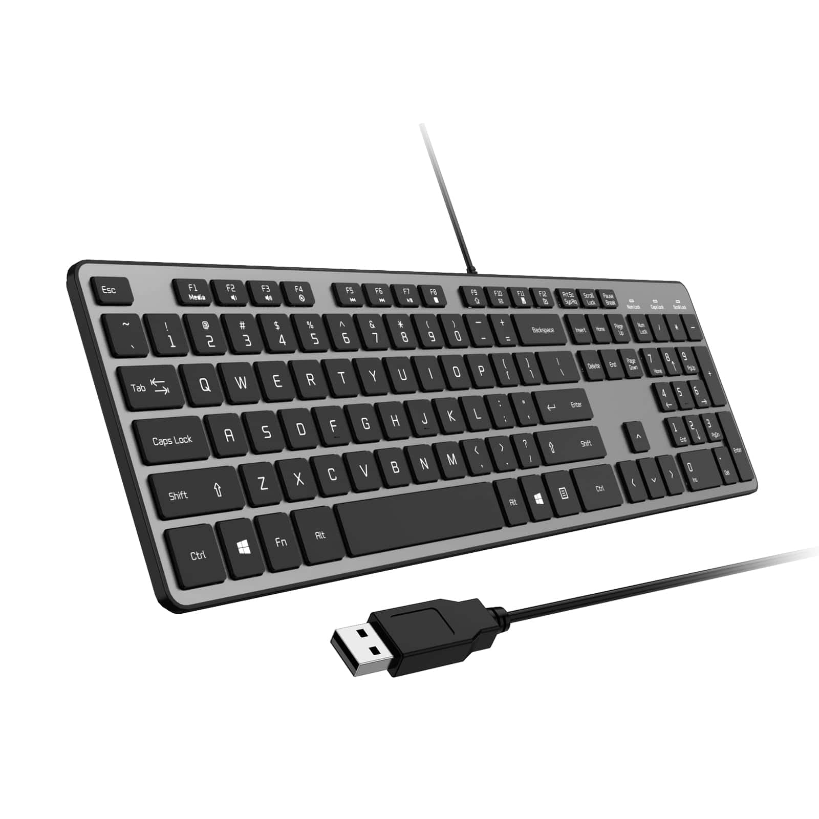 Teclado con cable USB B.FRIENDIT, Teclas de Chocolate