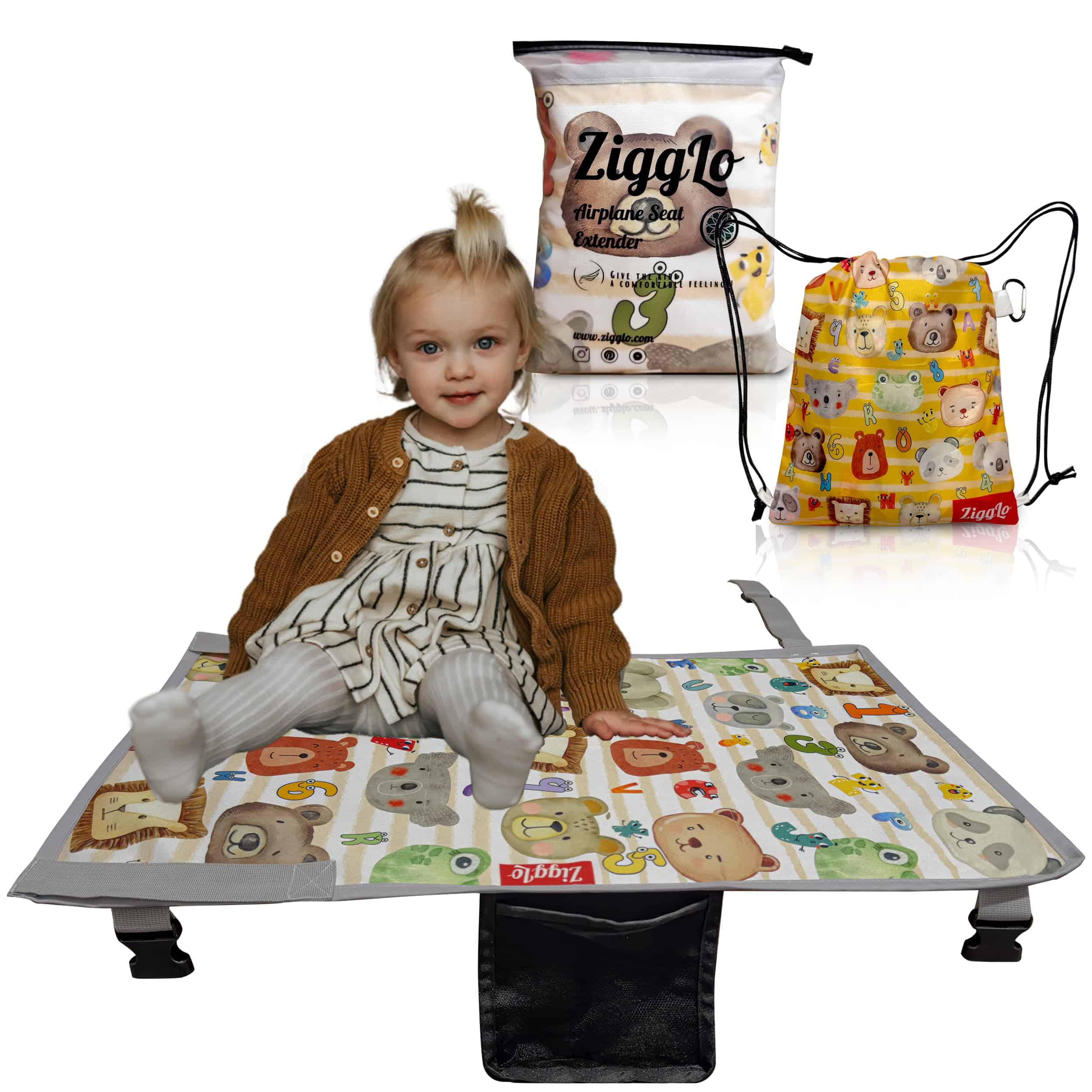ZiggLo Cama de Avión para Niños – Extensor de Asiento de