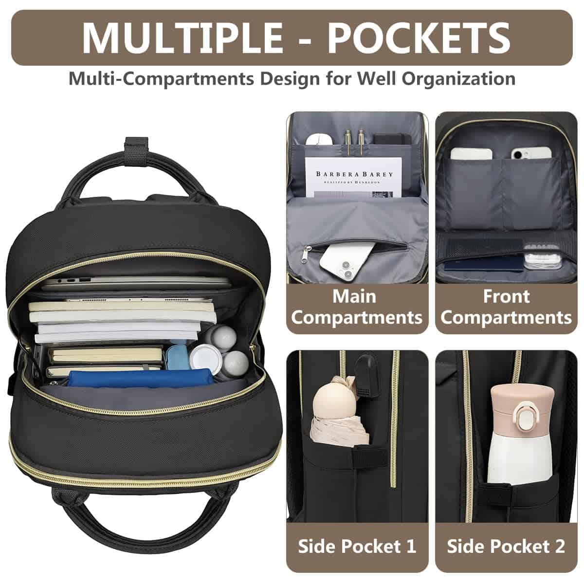Mochila bagswan para Mujer Bolso de Laptop - Mochila de - Image 4
