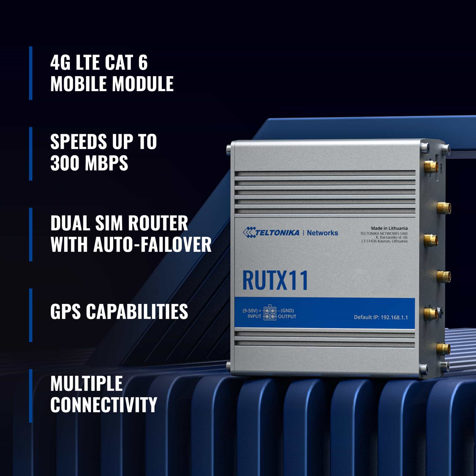 Router WiFi Industrial Teltonika RUTX11 con Ranura para - Image 3