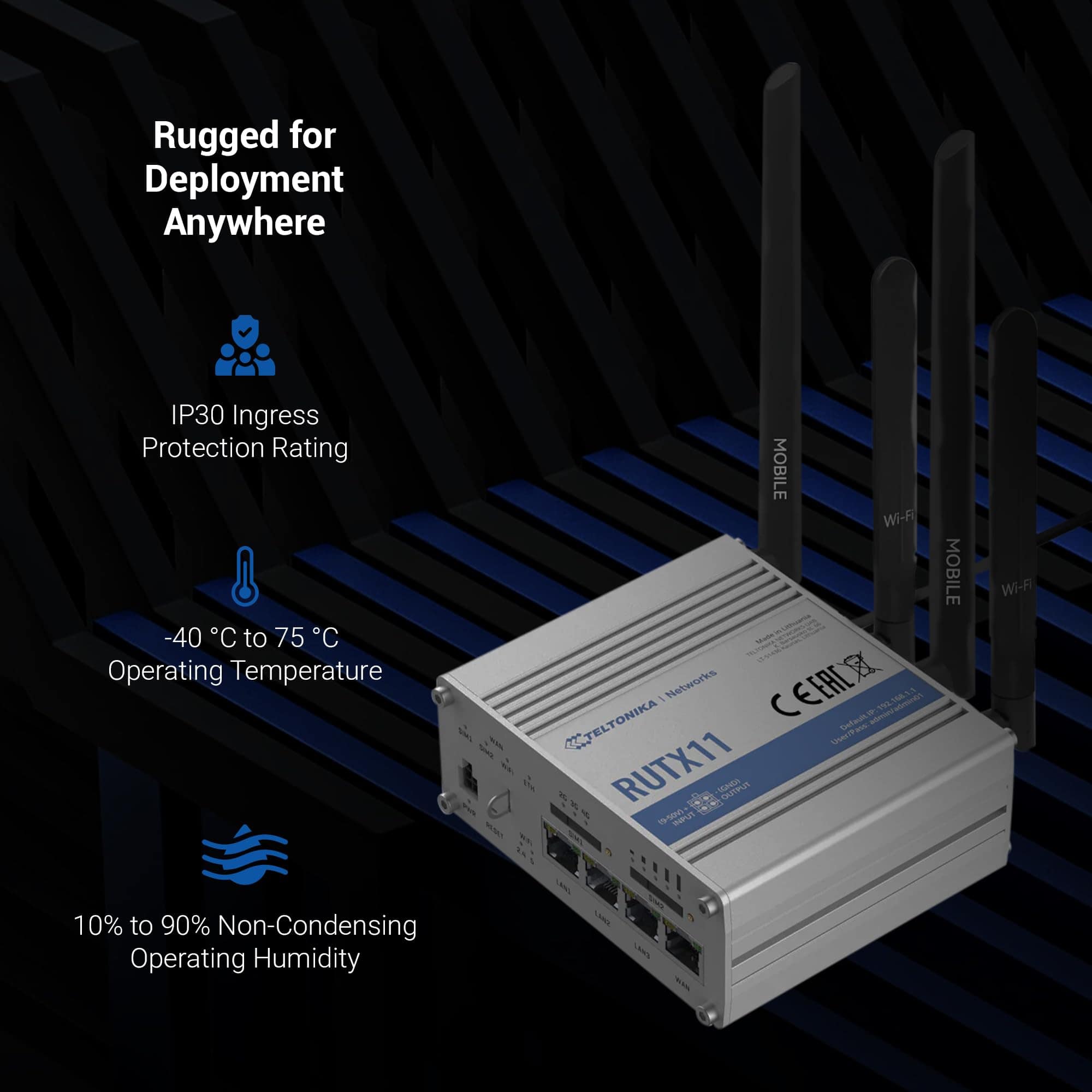 Router WiFi Industrial Teltonika RUTX11 con Ranura para - Image 4