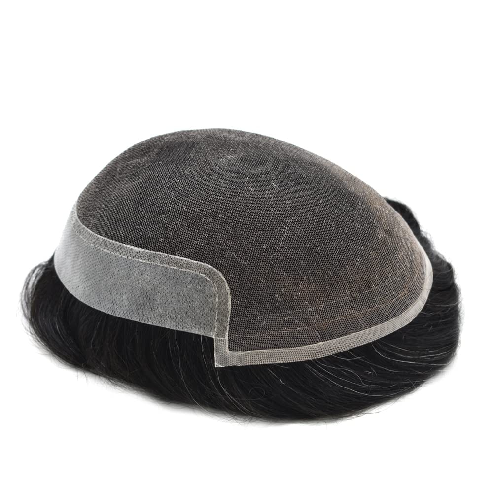 Toupee de Cabello Humano para Hombres de 6"X9" Sistema de - Imagen 4