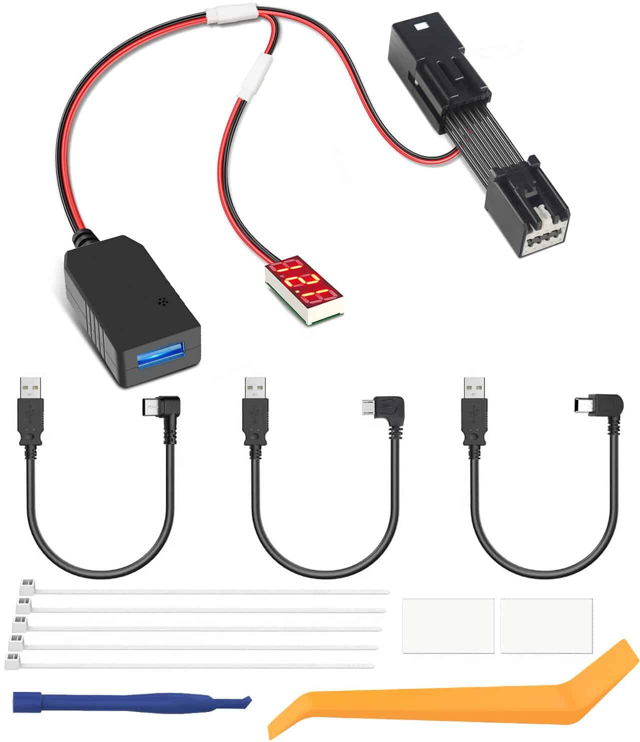 Adaptador de corriente para Dashcam YQMAJIM, (Tipo 10P)