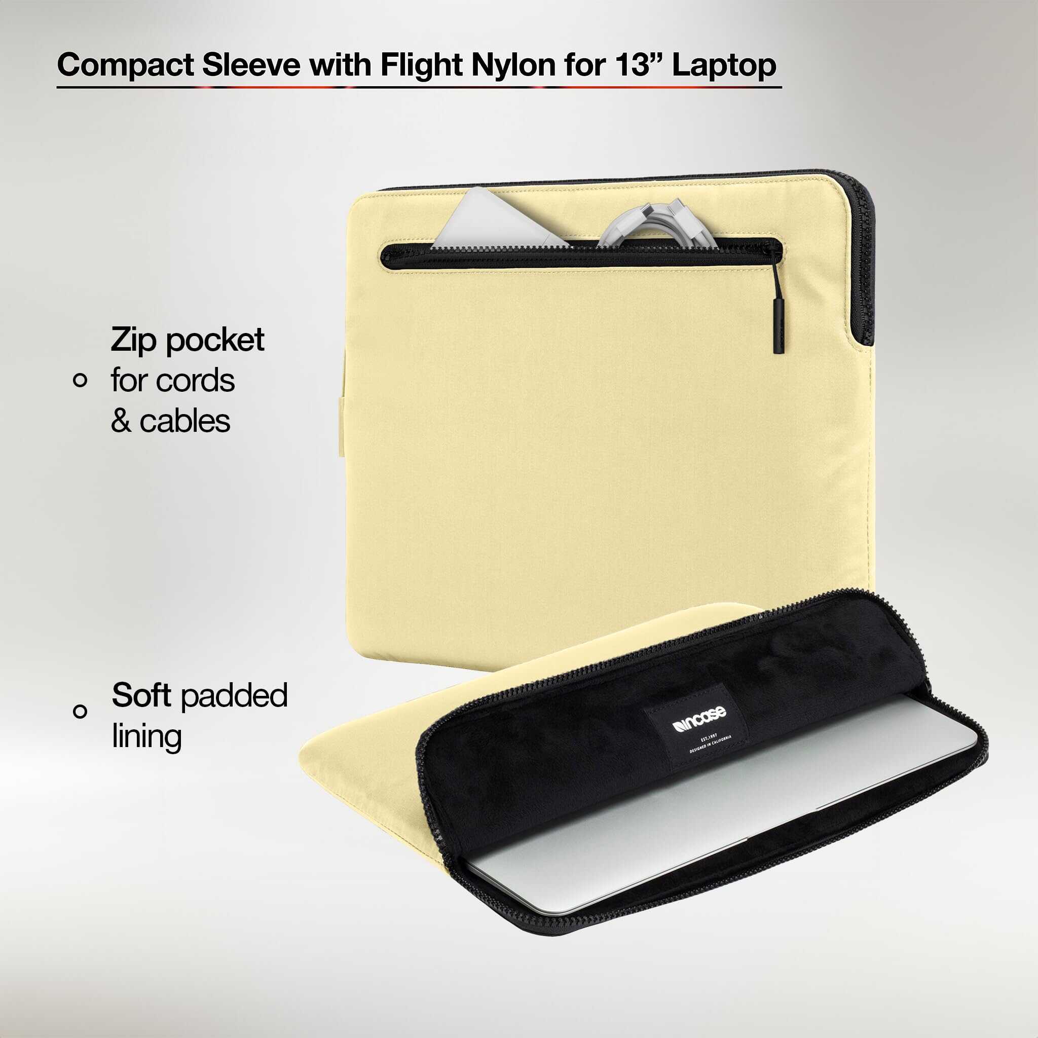 Funda Compacta para Laptop Incase con Flight -Lima Crema - Image 6