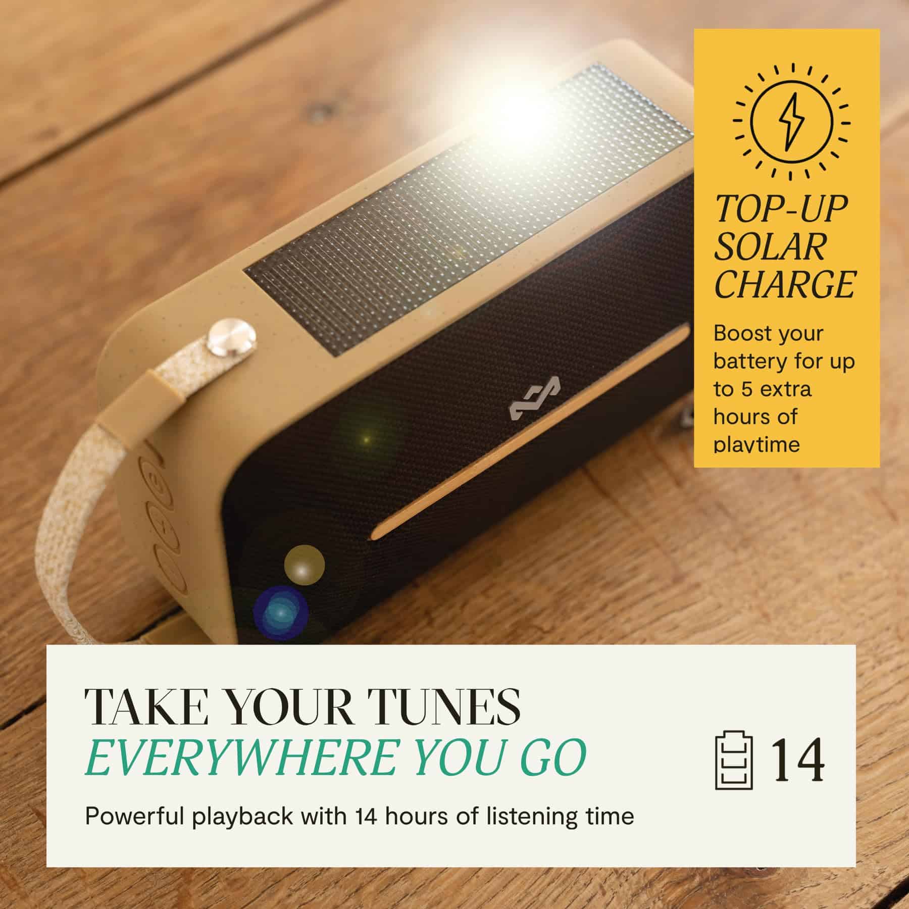 Altavoz Bluetooth solar House of Marley Rise -Negro Firma - Image 4