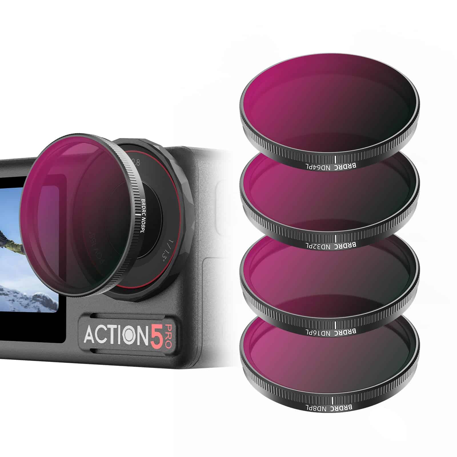 BRDRC Filtro ND para DJI Osmo Action 5 Pro Action 4 3,