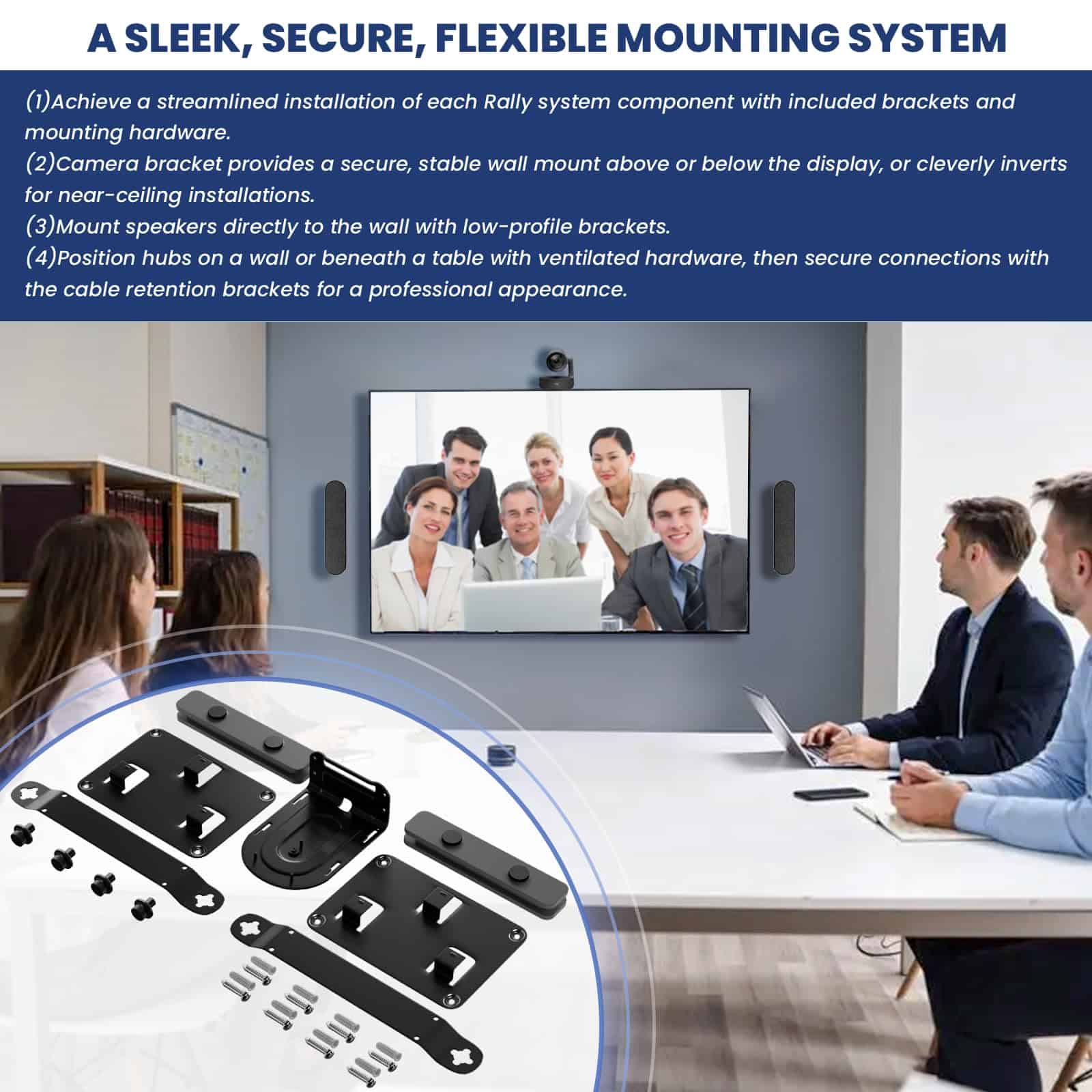 Kit de Montaje para Videoconferencias, Soporte Compatible - Imagen 3