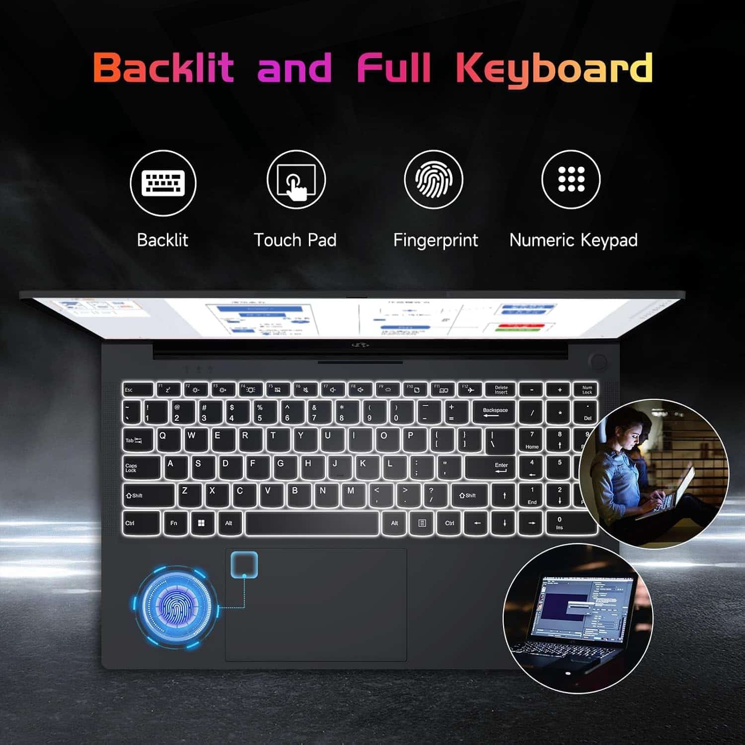 Laptop NIMO NIMO N151 14'' Intel QuadCore 8GB 128GB -Negro - Imagen 4