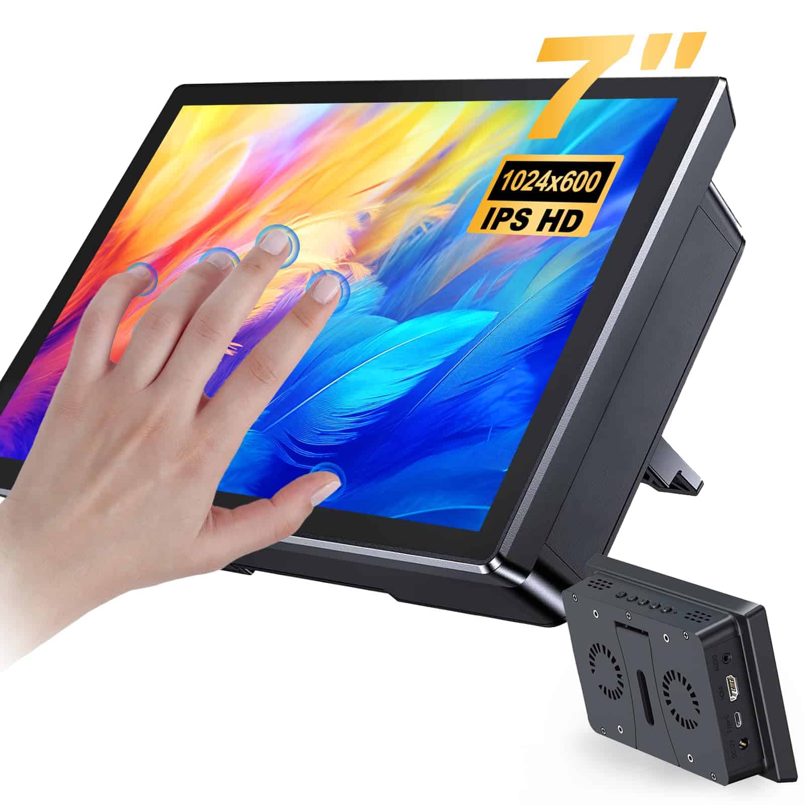 Monitor táctil Gallagher de 7 pulgadas para Raspberry Pi,