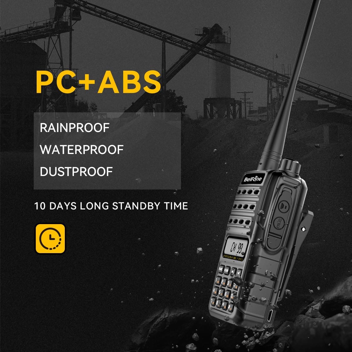 Walkie Talkie de Largo Alcance de 1 Paquete 2800mAh, Radio - Imagen 6