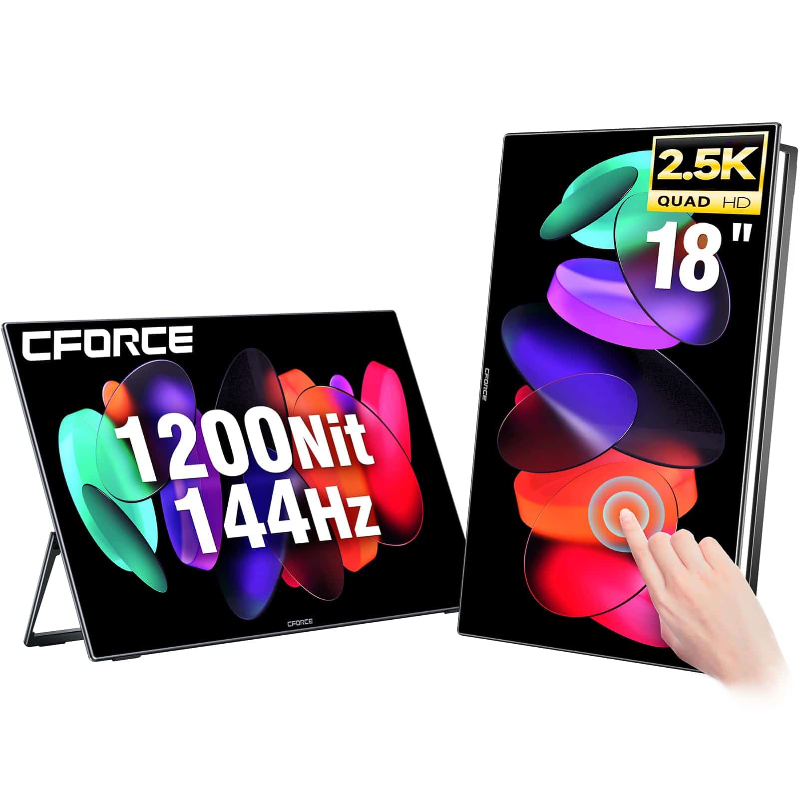 Monitor Portátil c-force 18" (Mini LED) 2.5K 2560x1600