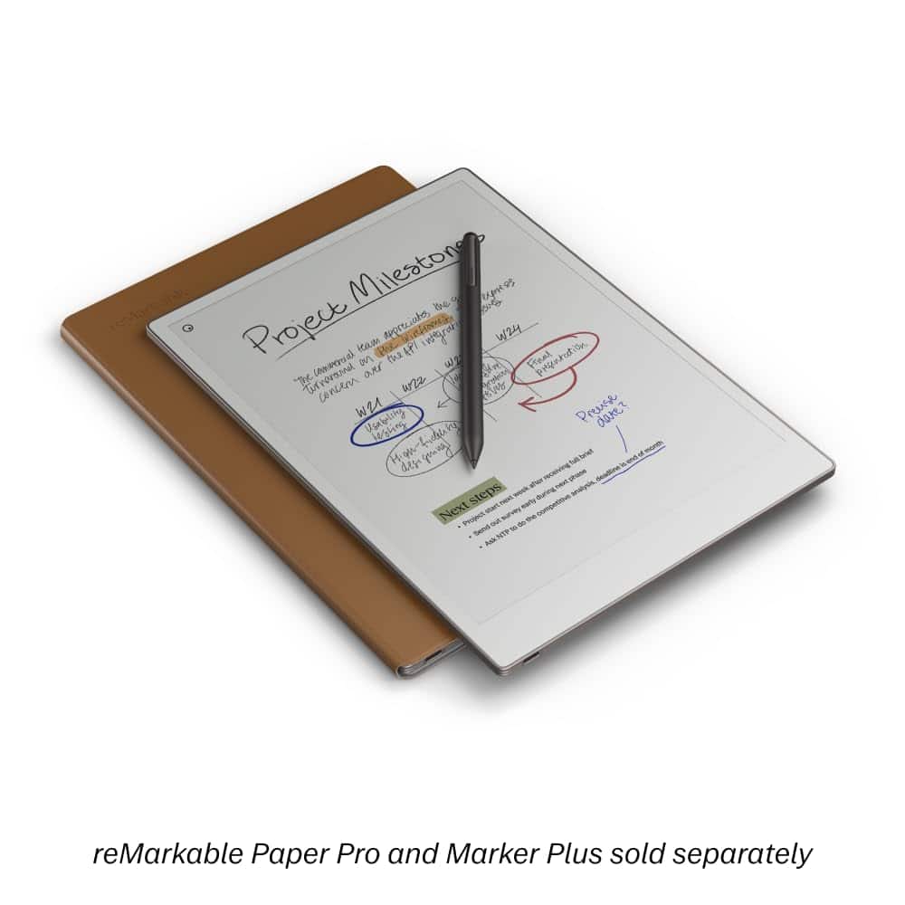 Funda de Cuero Premium para reMarkable Paper Pro - Marrón - Imagen 6