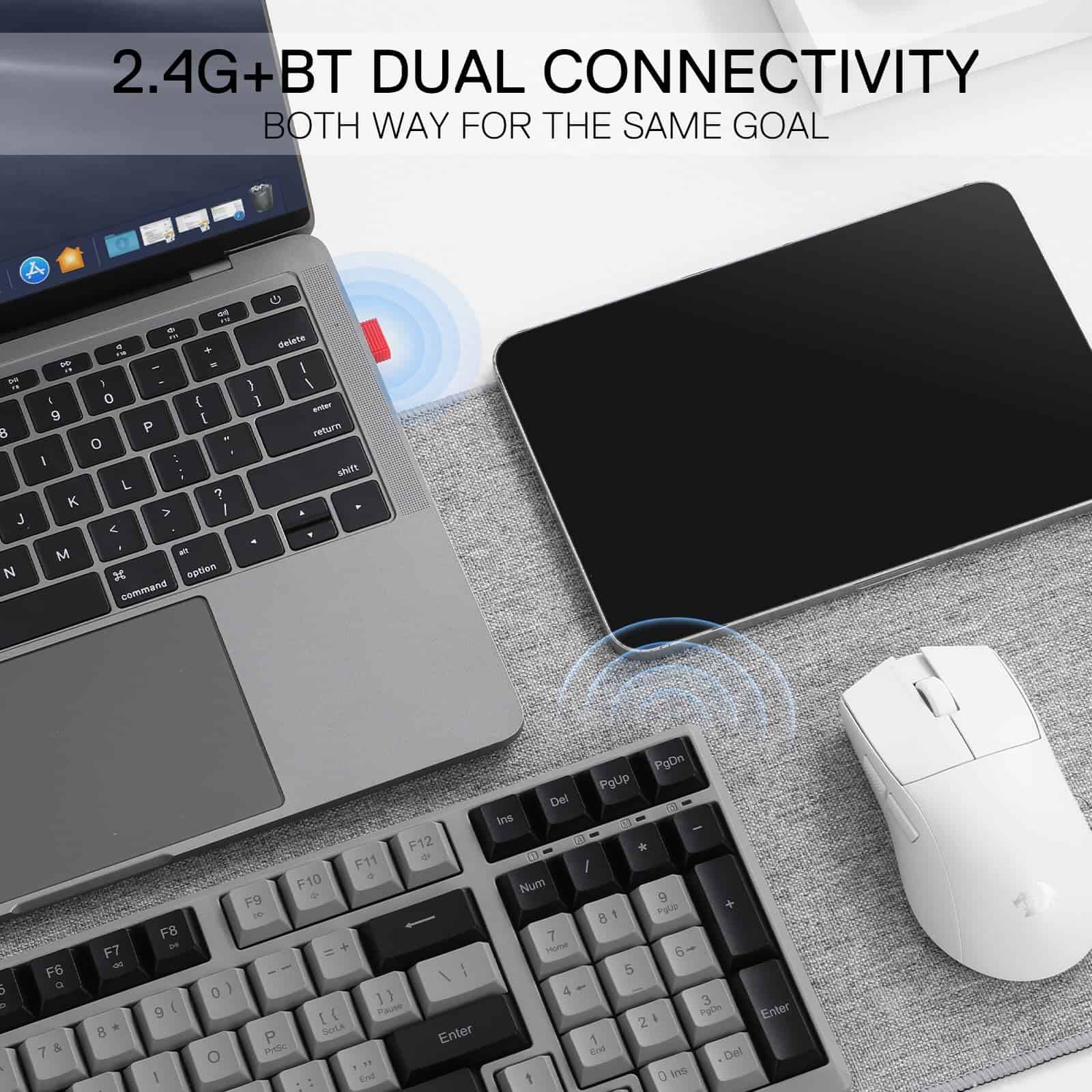 Teclado de Computadora Inalámbrico -Gris Acero - Imagen 4