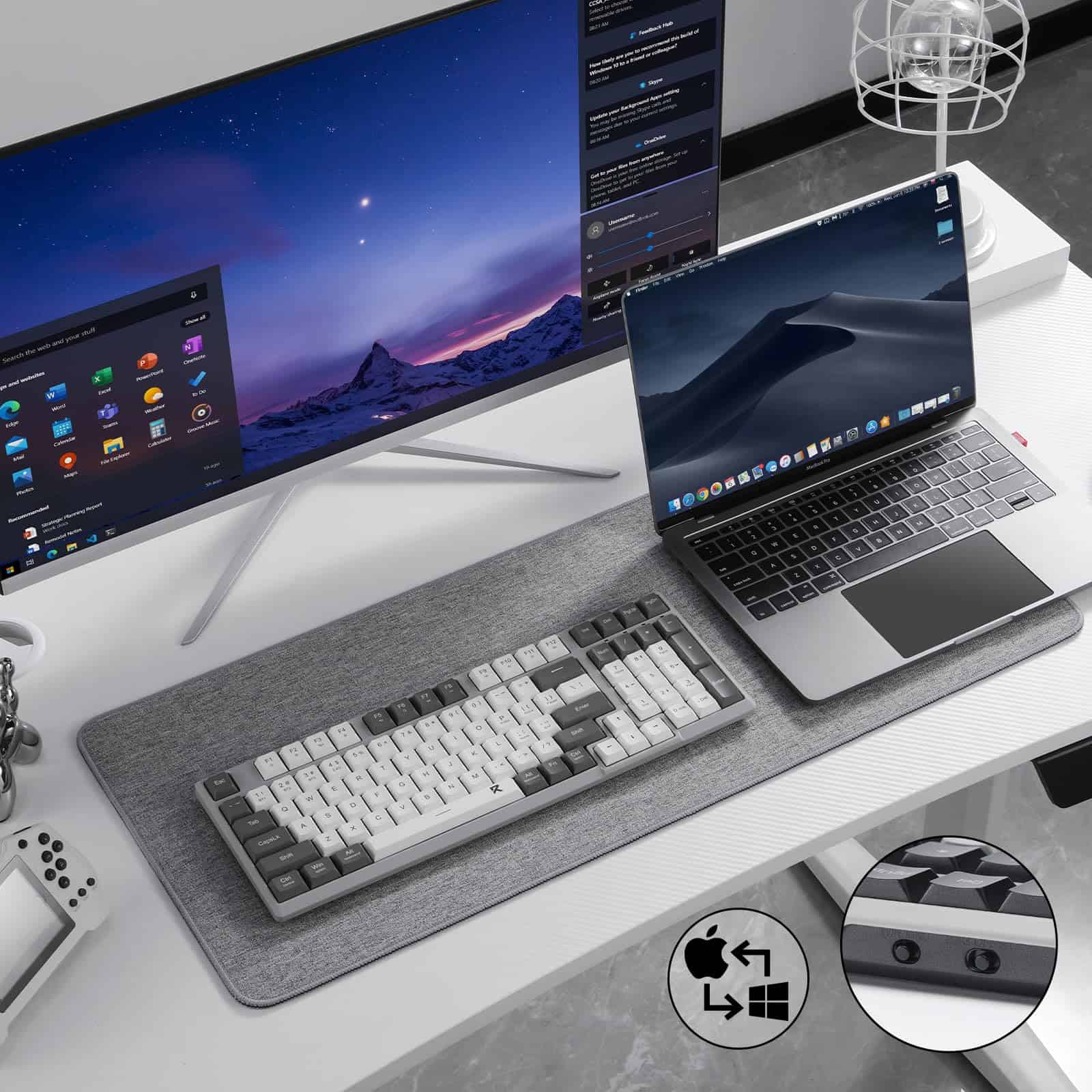 Teclado de computadora inalámbrico -Gris Lima - Imagen 8