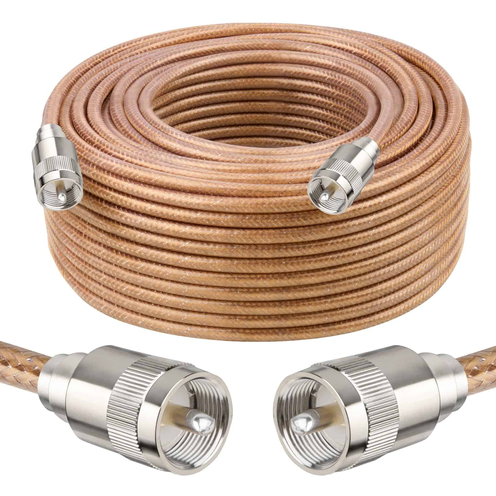Cable Coaxial XRDS -RF de 100 pies RG8X con Conectores UHF
