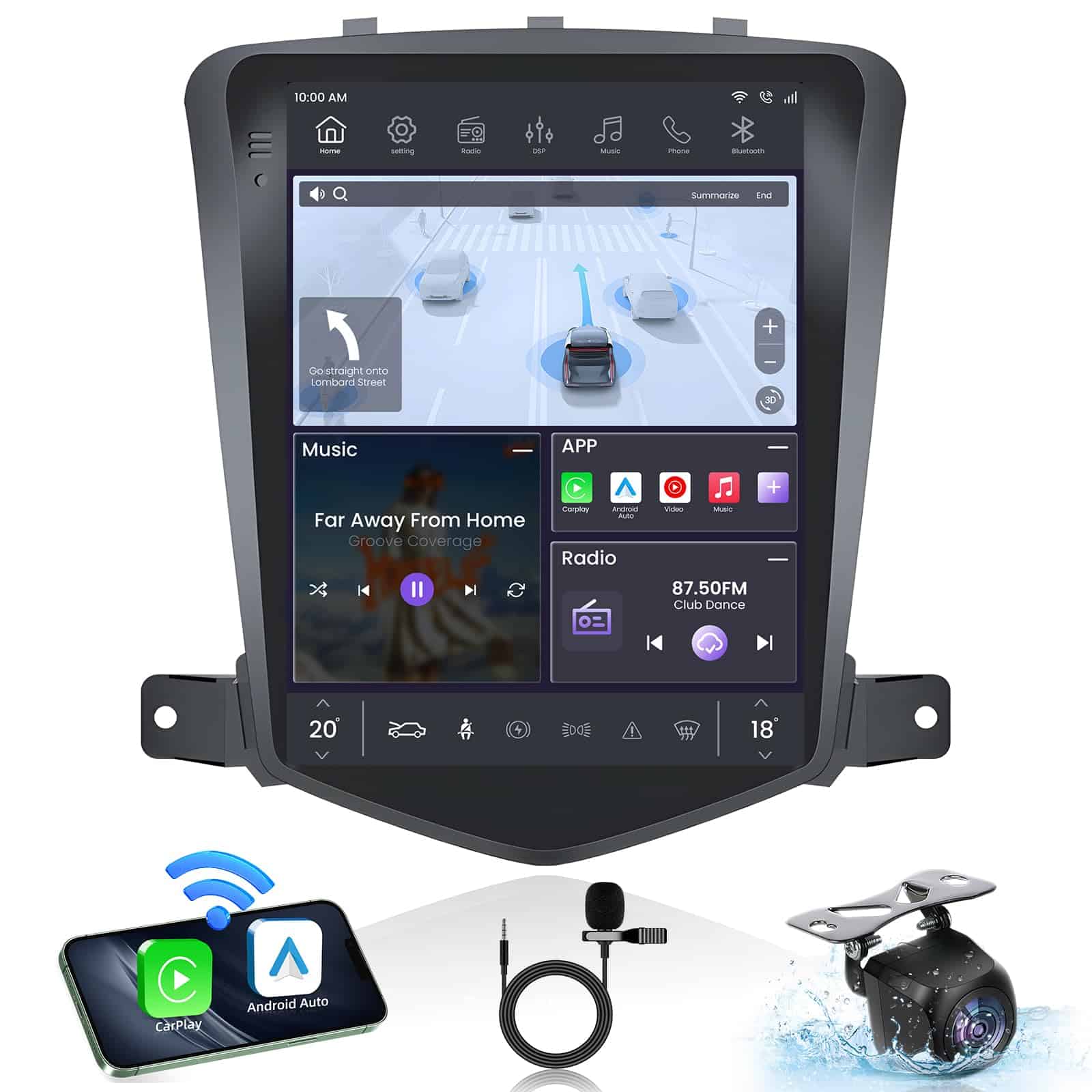 [4 Core 64GB] Radio Estéreo para Chevy Cruze 2009-2015: