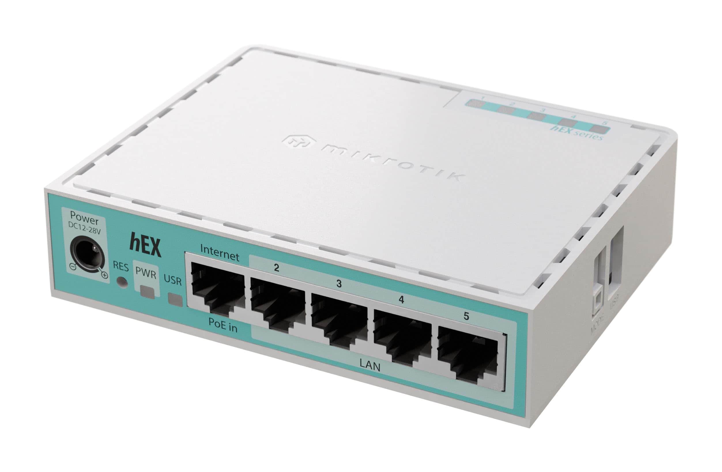Mikrotik - Router hEX de 5 Puertos Gigabit 512Mb RAM (E50UG)