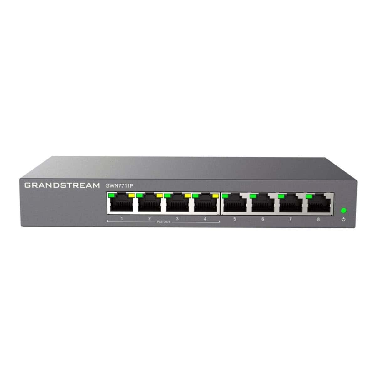 Grandstream GWN7711P | Switch PoE Ethernet Gigabit de 8