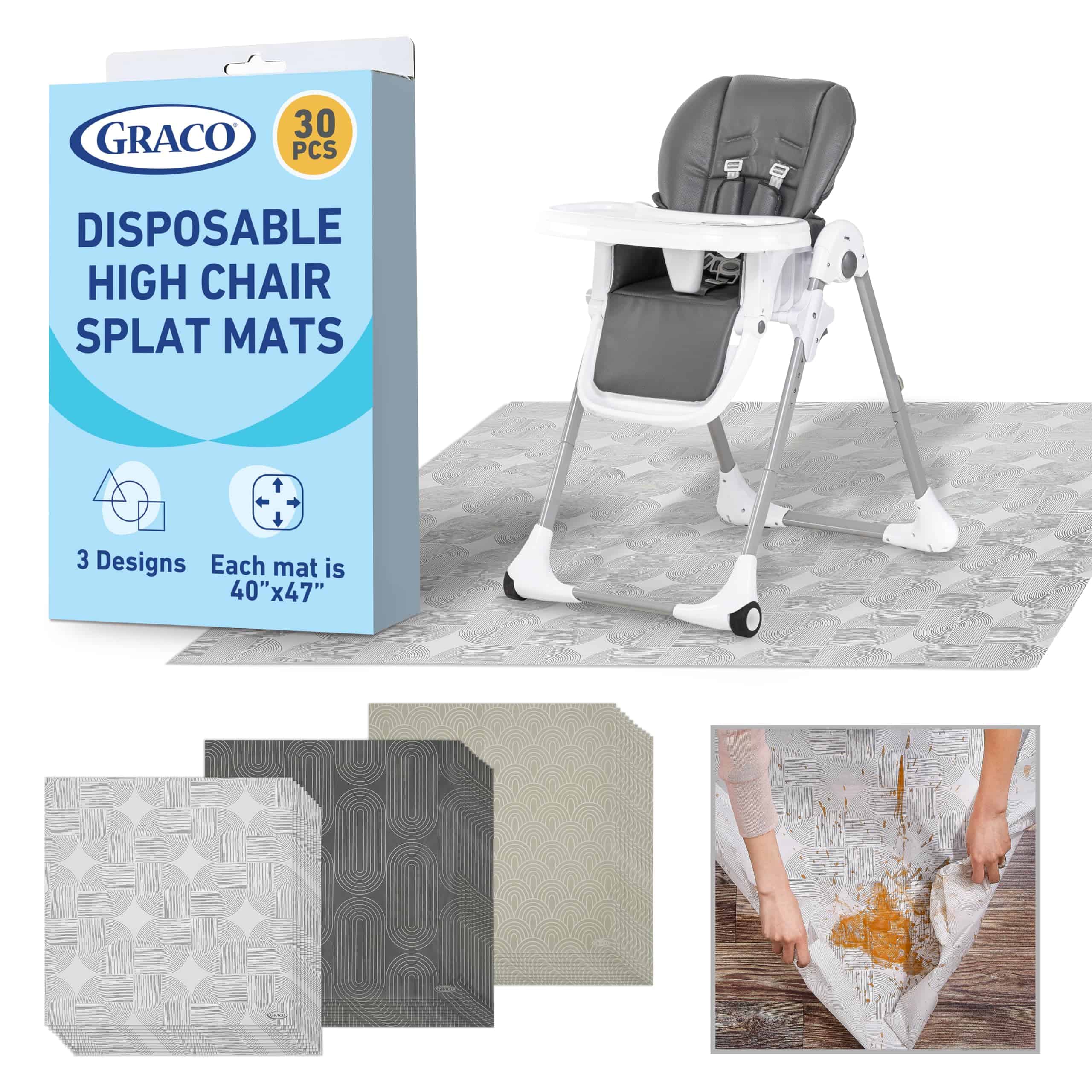 Graco Protector de Piso Desechable para Bebés, 3 Diseños
