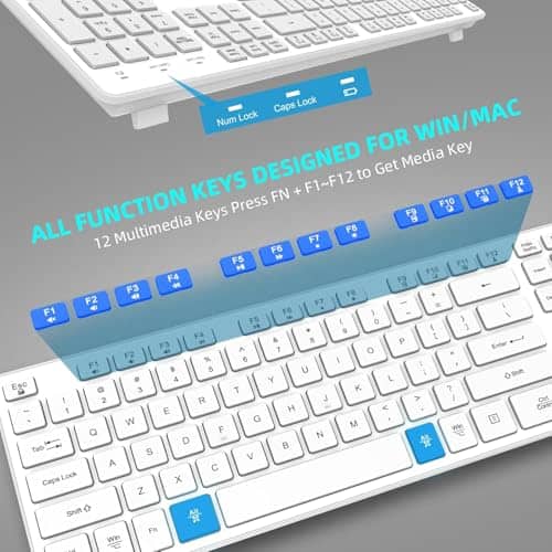 Teclado Inalámbrico BFRIENDit Ultra - Teclas -Blanco - Image 4