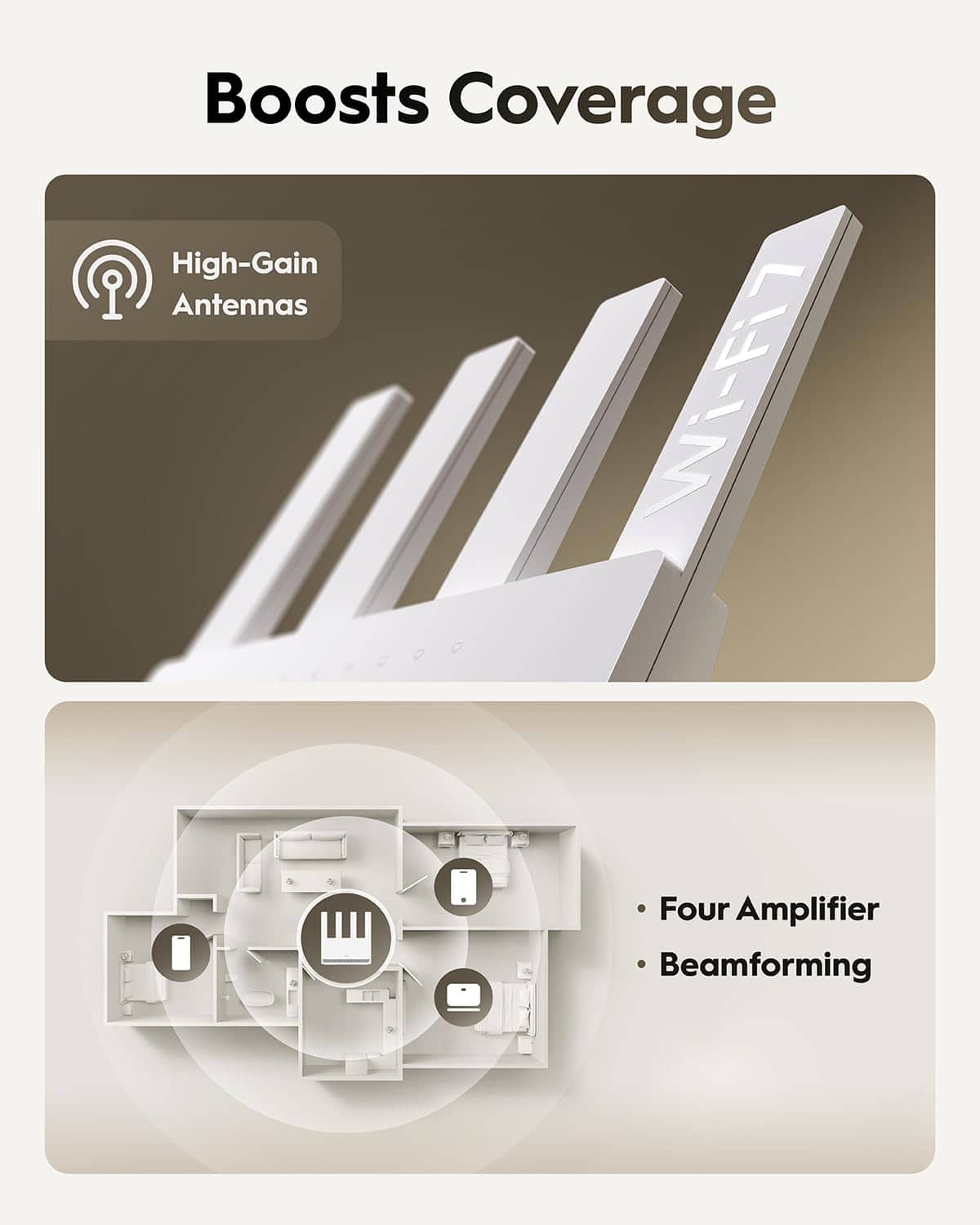 Router Wi-Fi Dual Band Cudy BE3600 WR3600E con 4 Puertos - Imagen 7