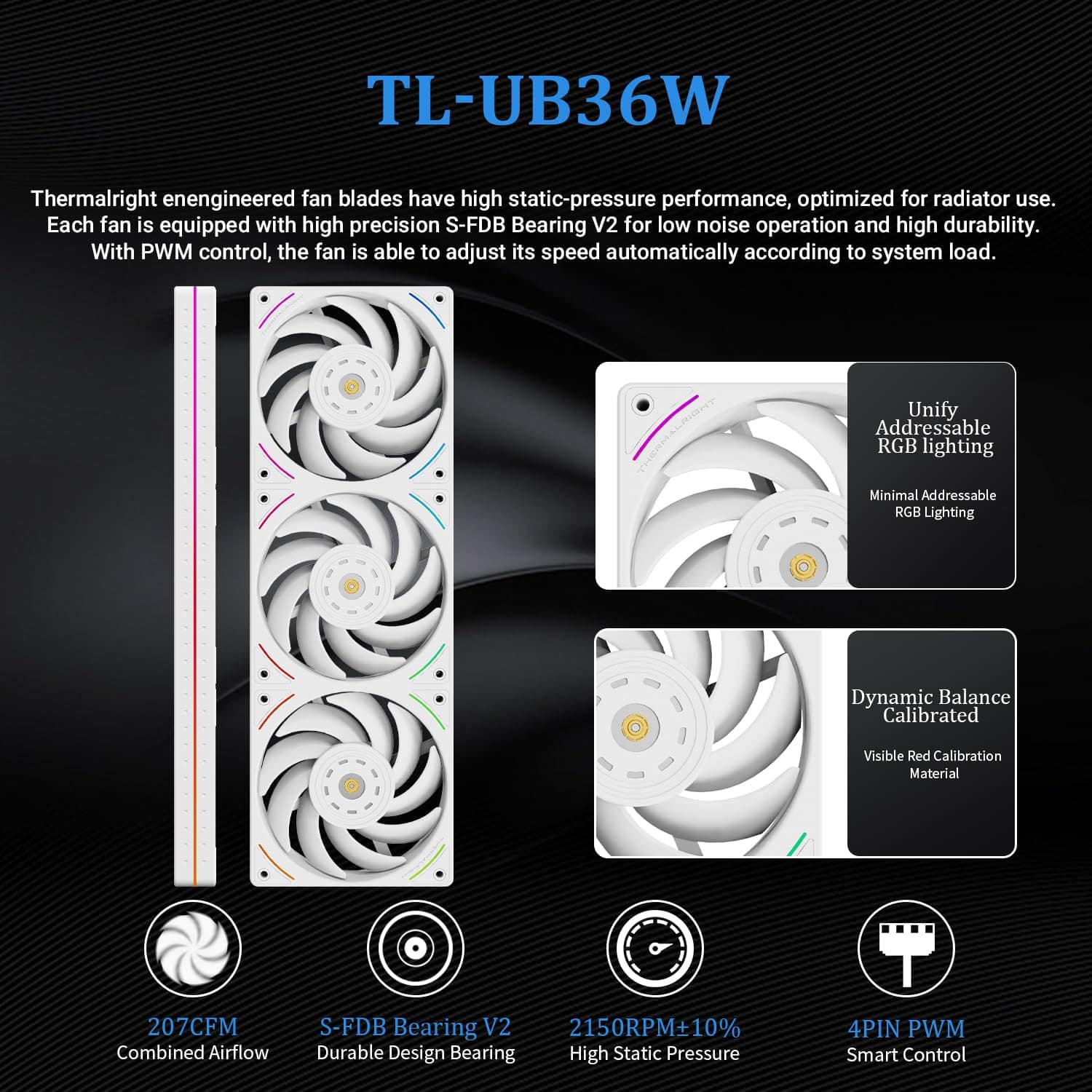 Thermalright Hyper Vision 360 UB ARGB White AIO CPU Liquid - Image 6