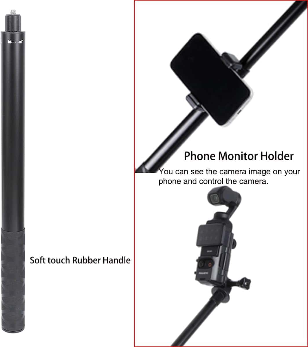 PellKing Monopod para Osmo Pocket 3, 61"/155cm Selfie - Image 6