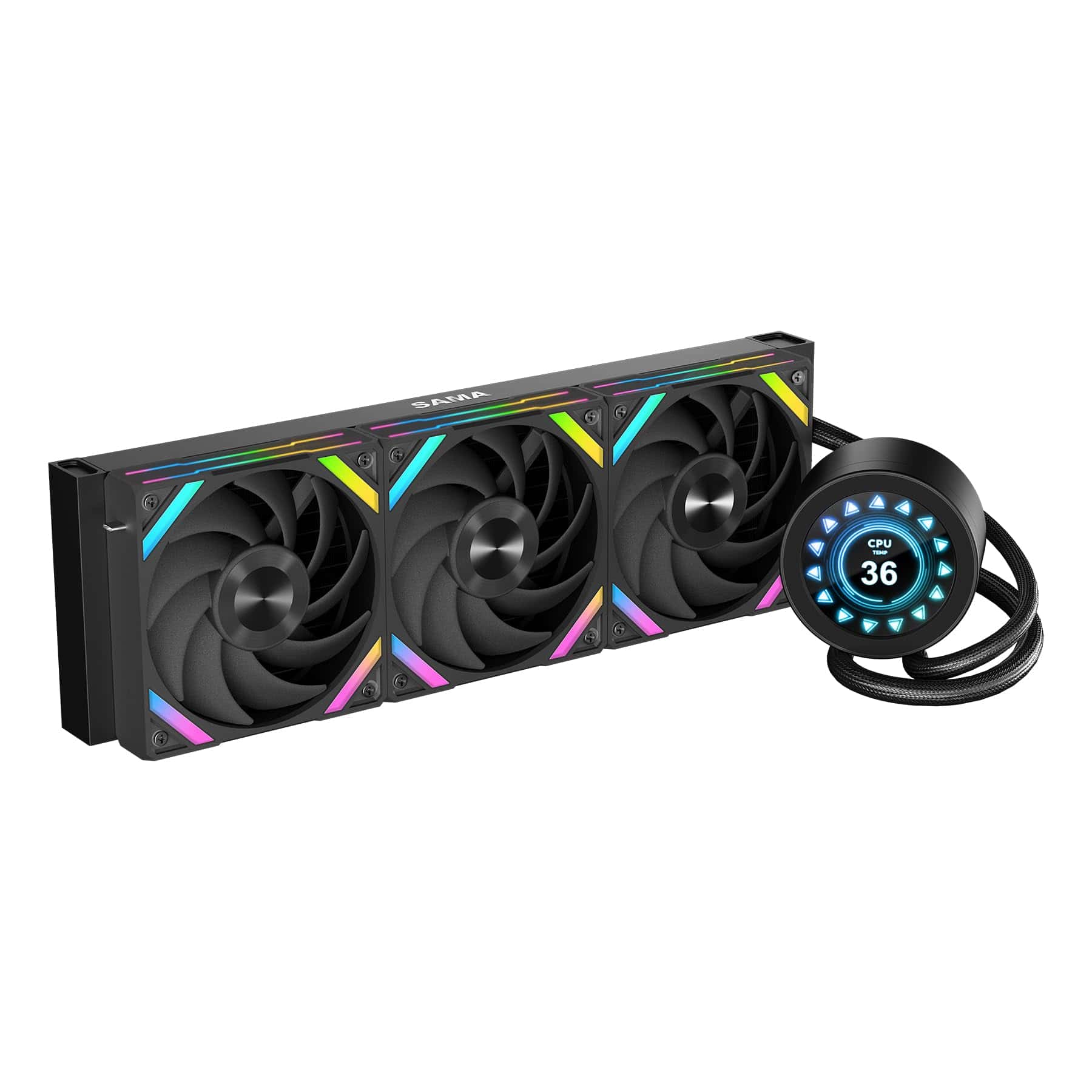 SAMA Q70 CPU Liquid Cooler, Enfriador de CPU AIO de Agua de