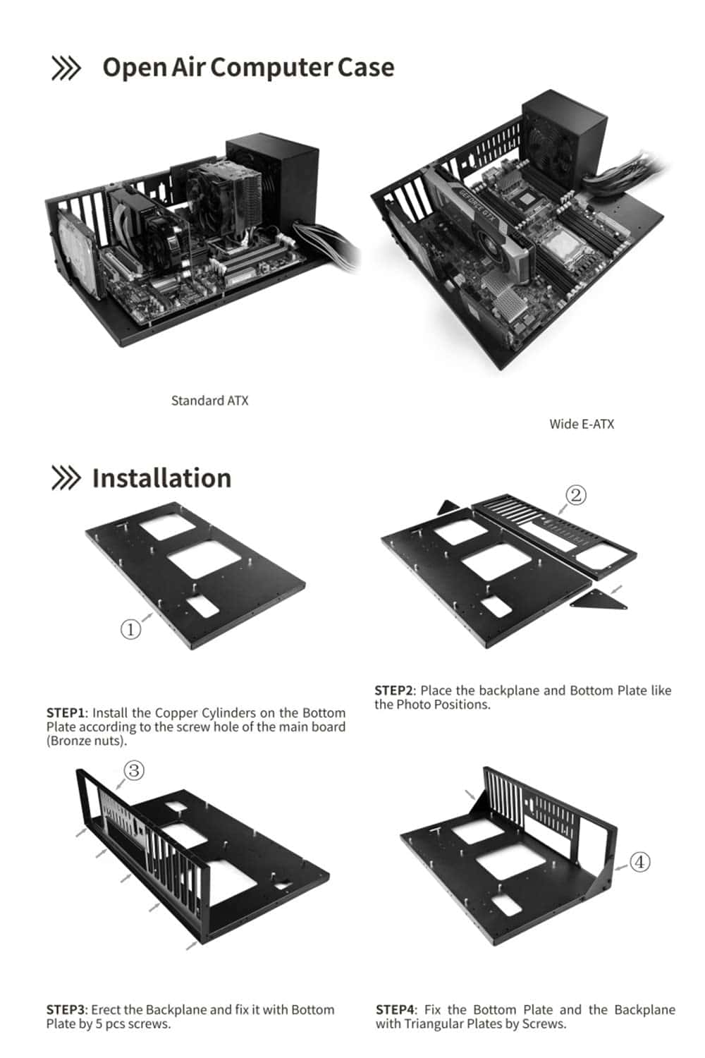 ALAMENGDA DIY Pc Test Bench, ATX Open Chassis Case Rack for - Image 8