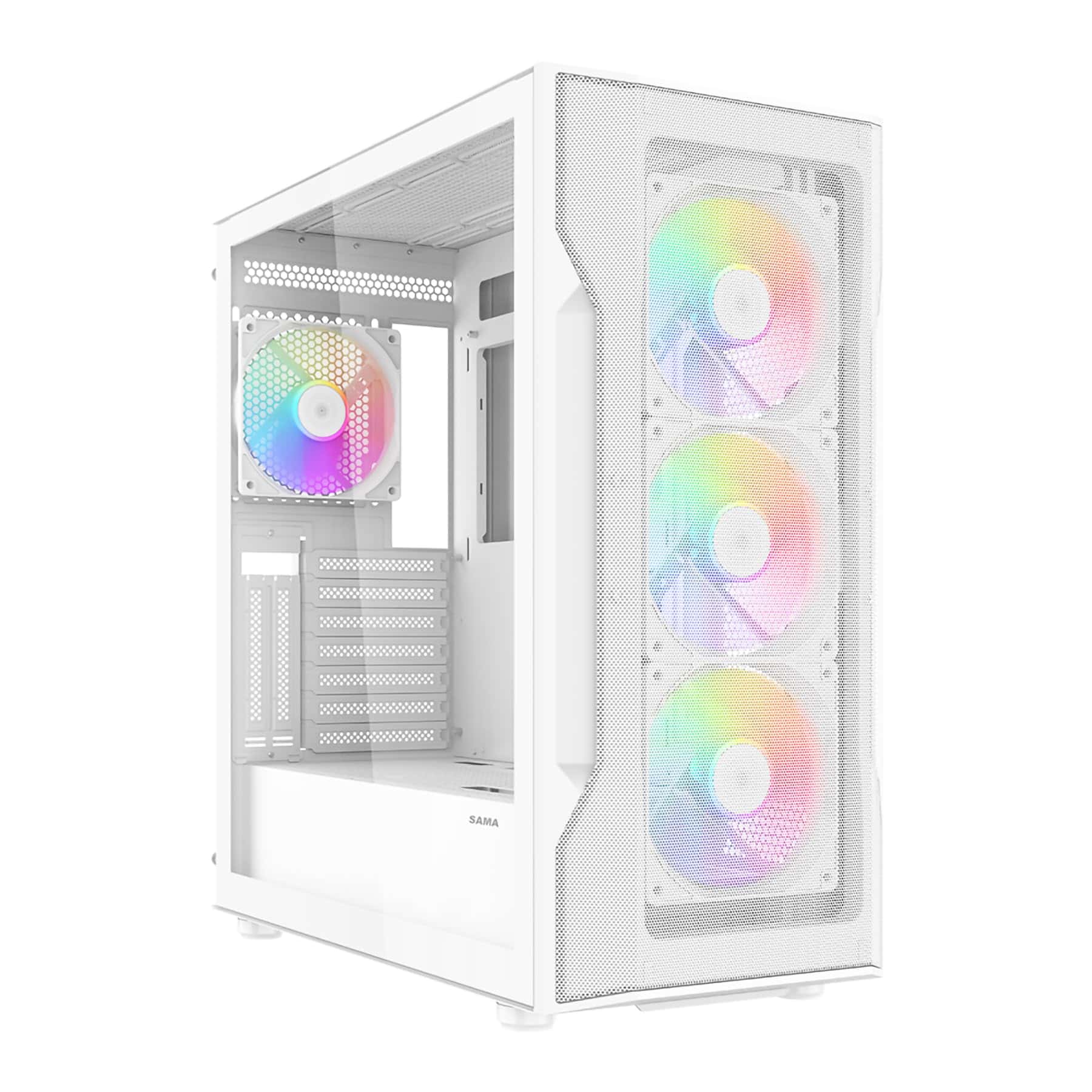 SAMA S40 Gabinete de PC Mid Tower - Panel Frontal de Malla