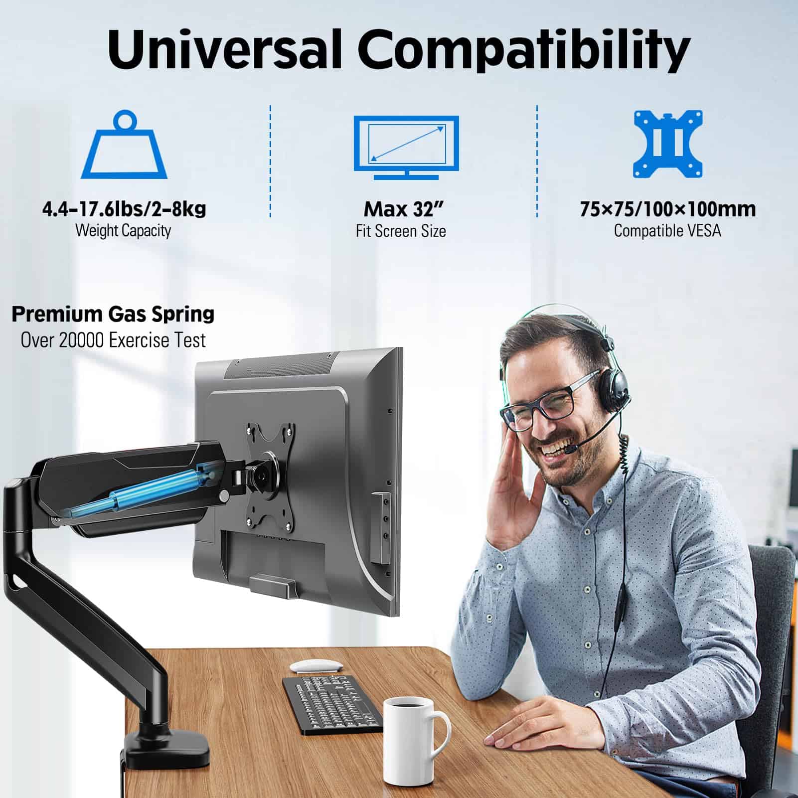 Soporte de Monitor Individual Redragon GMK914 - Brazos - Imagen 3