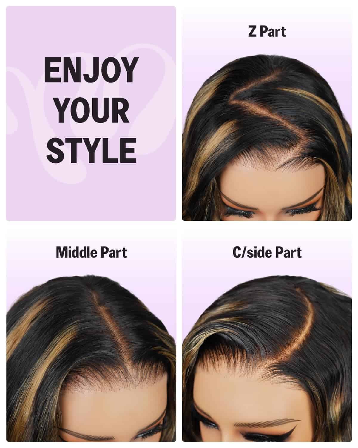 Megalook hair 12A Peluca de resaltado Balayage sin - Imagen 6