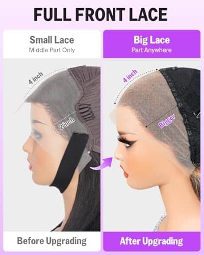 Megalook peluca frontal de encaje transparente 13×4 Ombre - Imagen 5