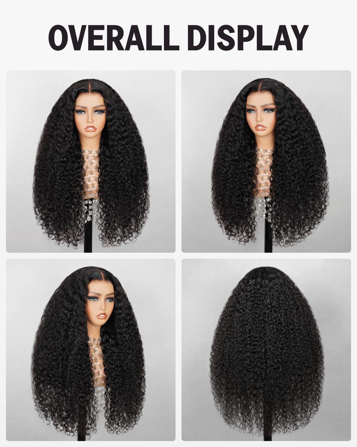 Peluca de cabello rizado Megalook de cabello humano sin - Image 7