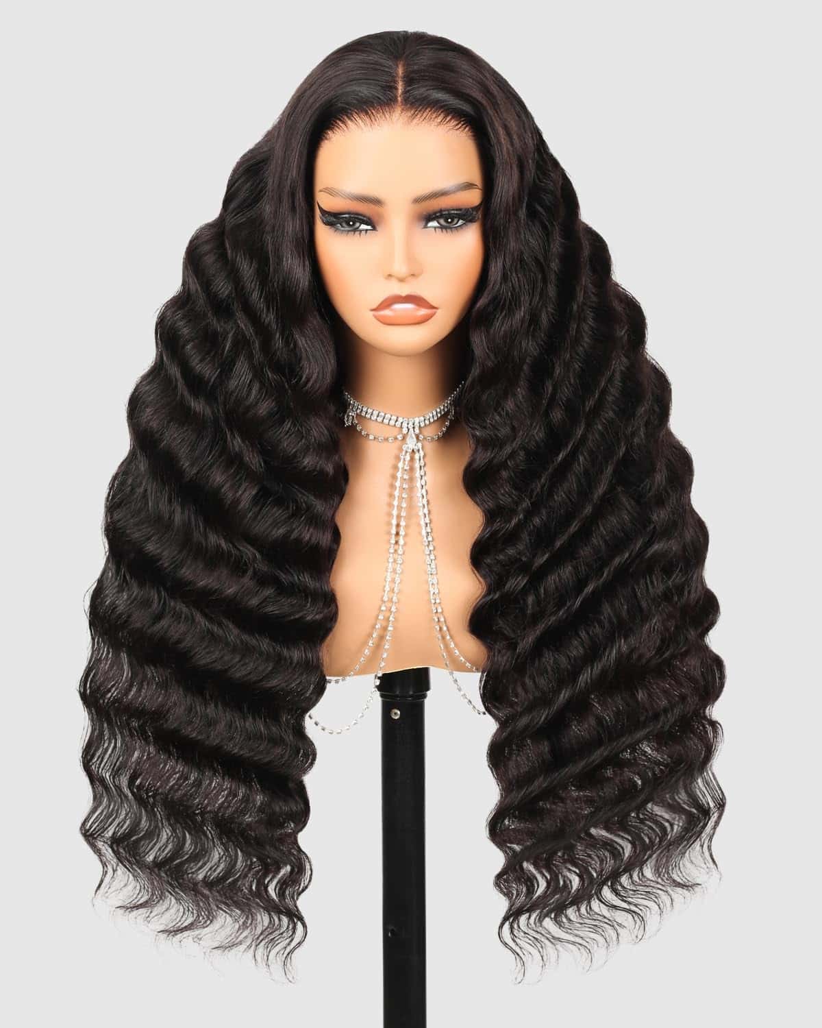 Peluca Megalook de Cabello Humano, sin Pegamento, Pre