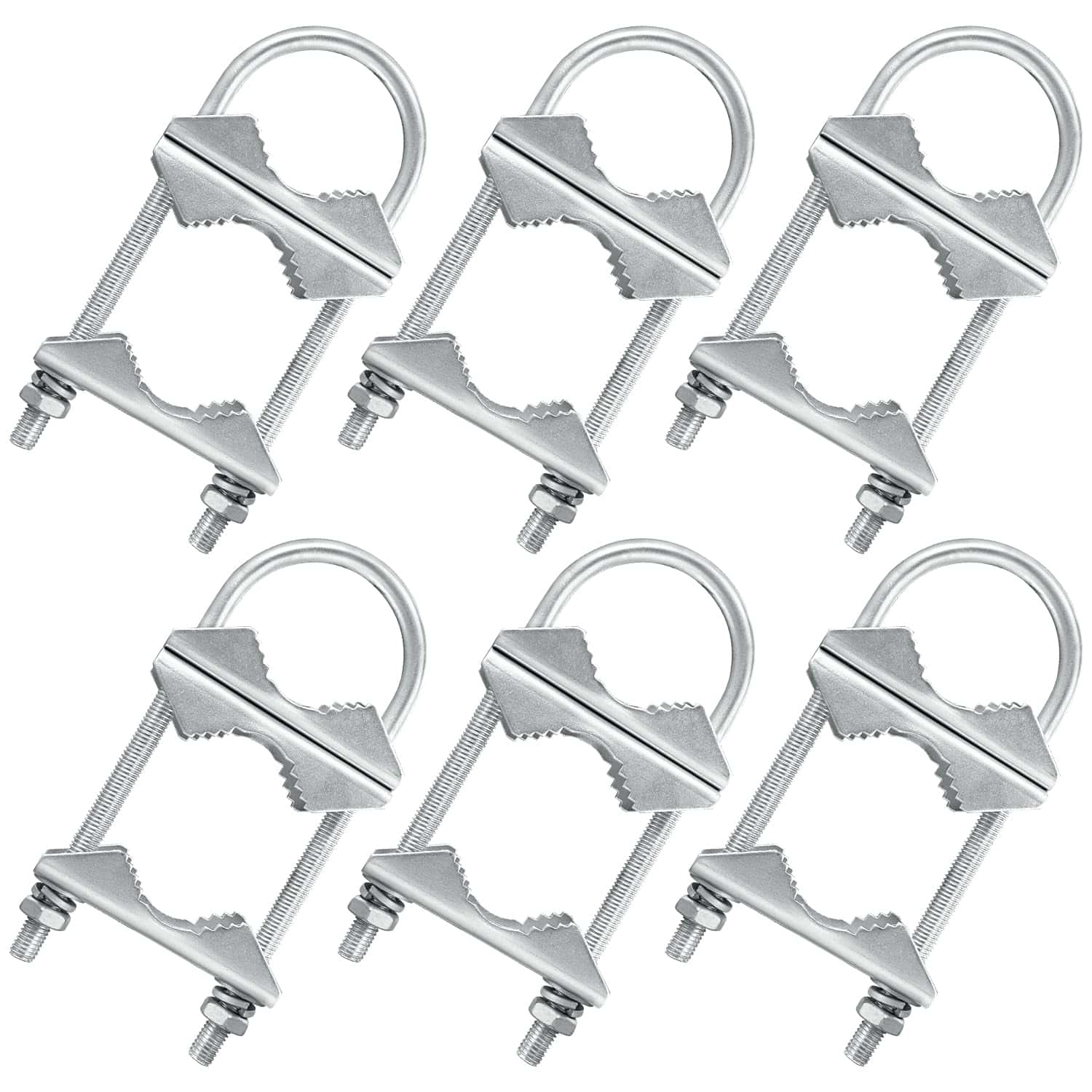 Abrazadera Doble de Mastil de Antena con Bloque en Forma de